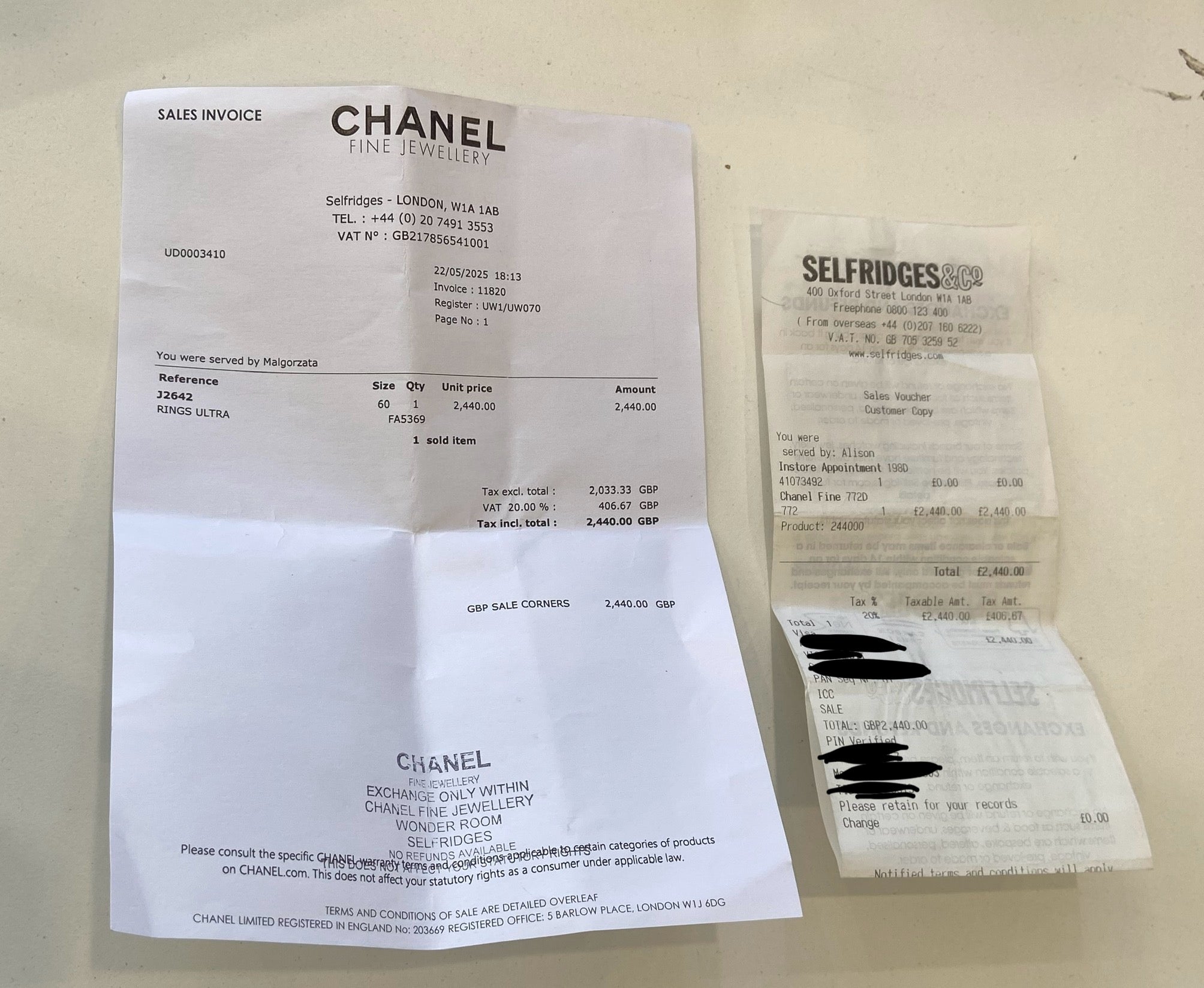 Chanel Ultra Ring 18k White Gold RRP £2440 | Authentic Preloved - Reloved Again