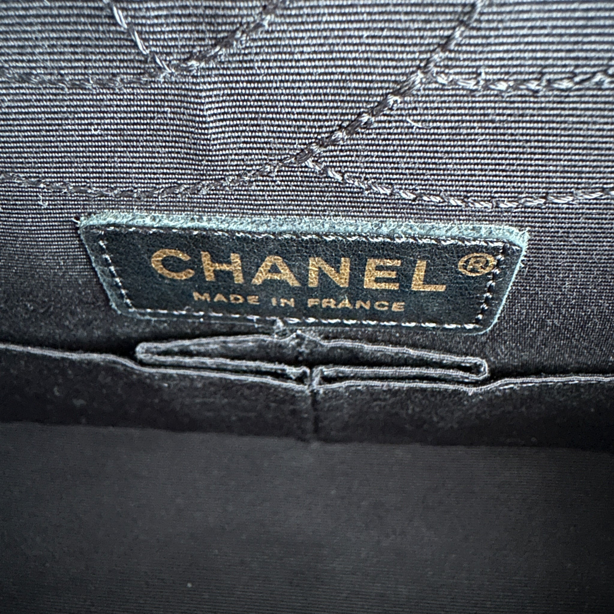 Chanel 2.55 Reissue Double Flap Bag in Black Satin with Aged Gold Hardware RRP £8850 | Authentic Preloved - Reloved Again