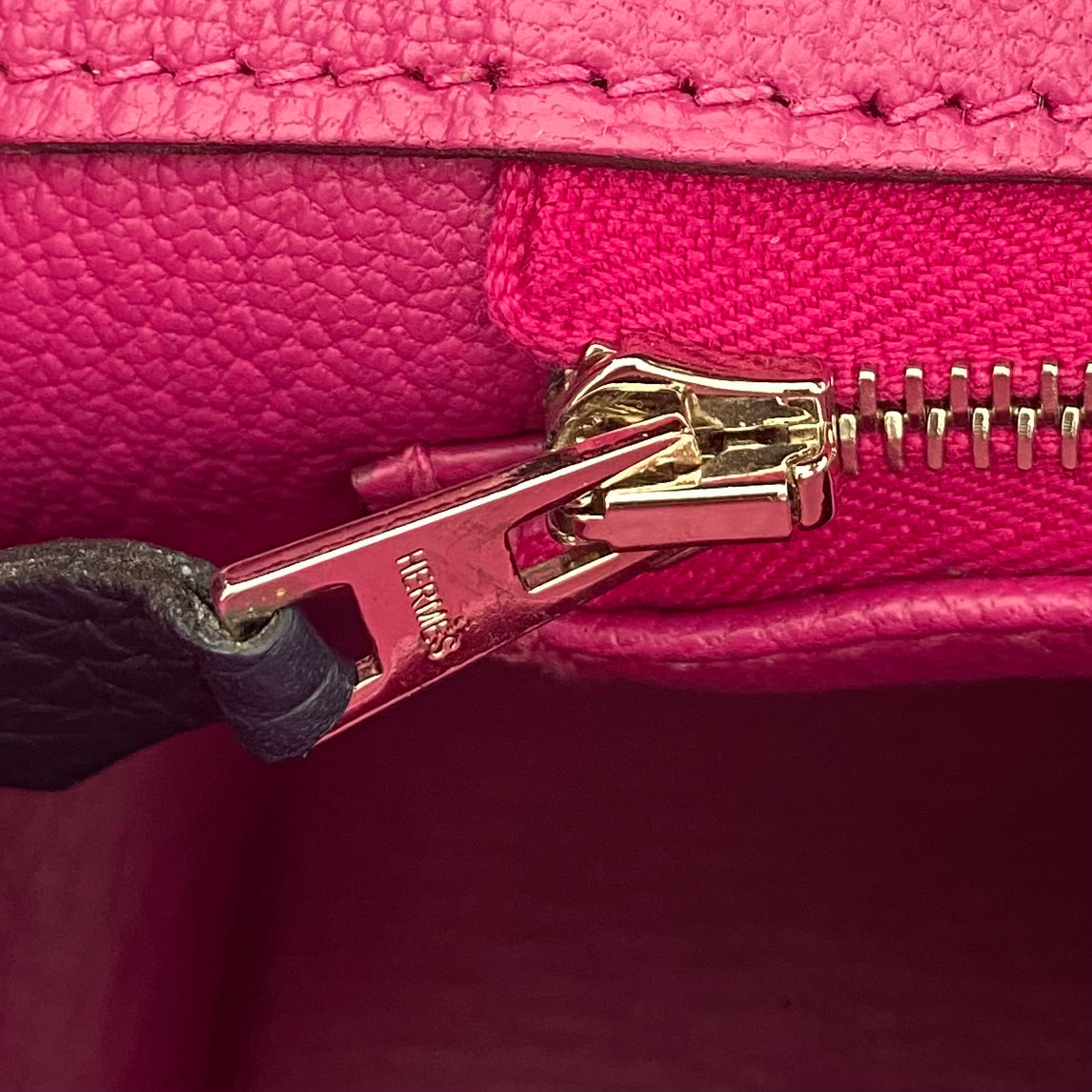 Hermès Bleu Birkin 35 Togo Leather Rose Pourpre Interior Palladium Hardware | Authentic Preloved