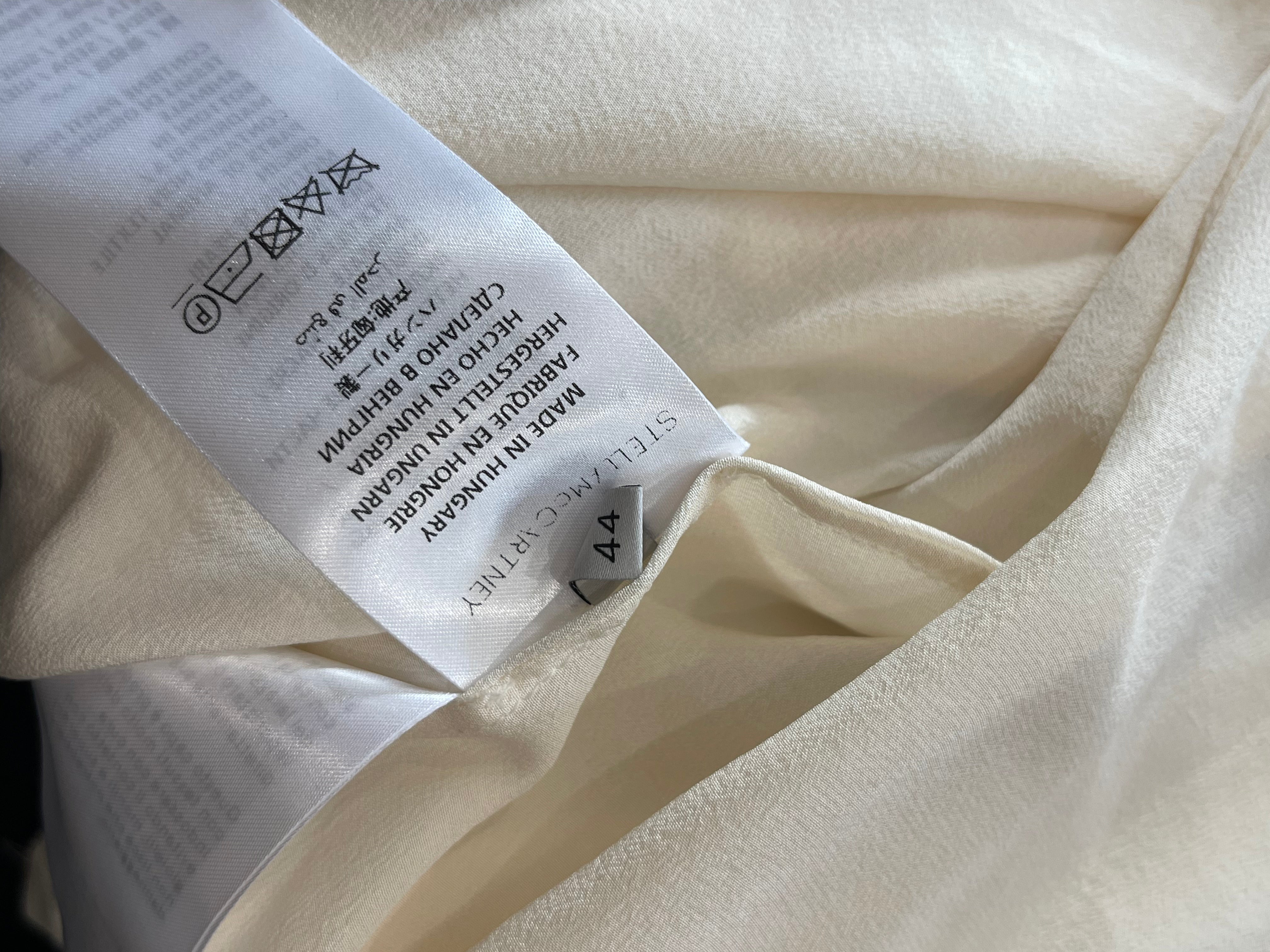 NEW Stella McCartney Cream Ruffle Silk Shirt (RRP £300) | Authentic Preloved