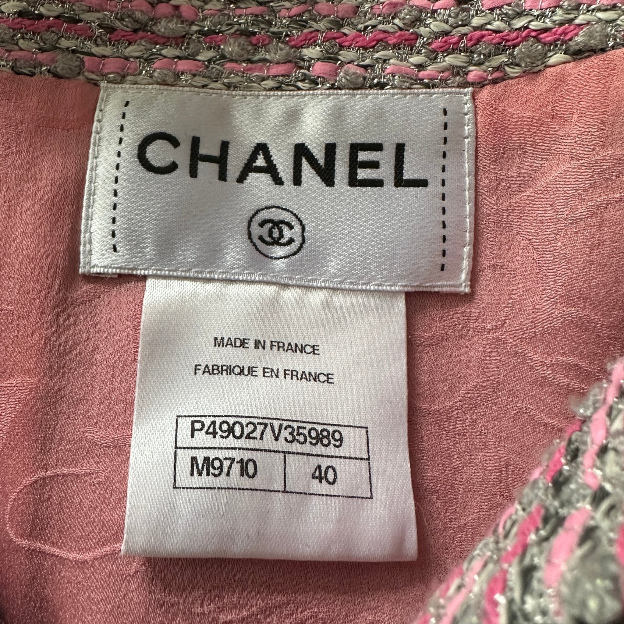Chanel Karl Lagerfeld Pink Sleeveless Tweed Top 2014 Collection RRP £1000 | Authentic Preloved - Reloved Again