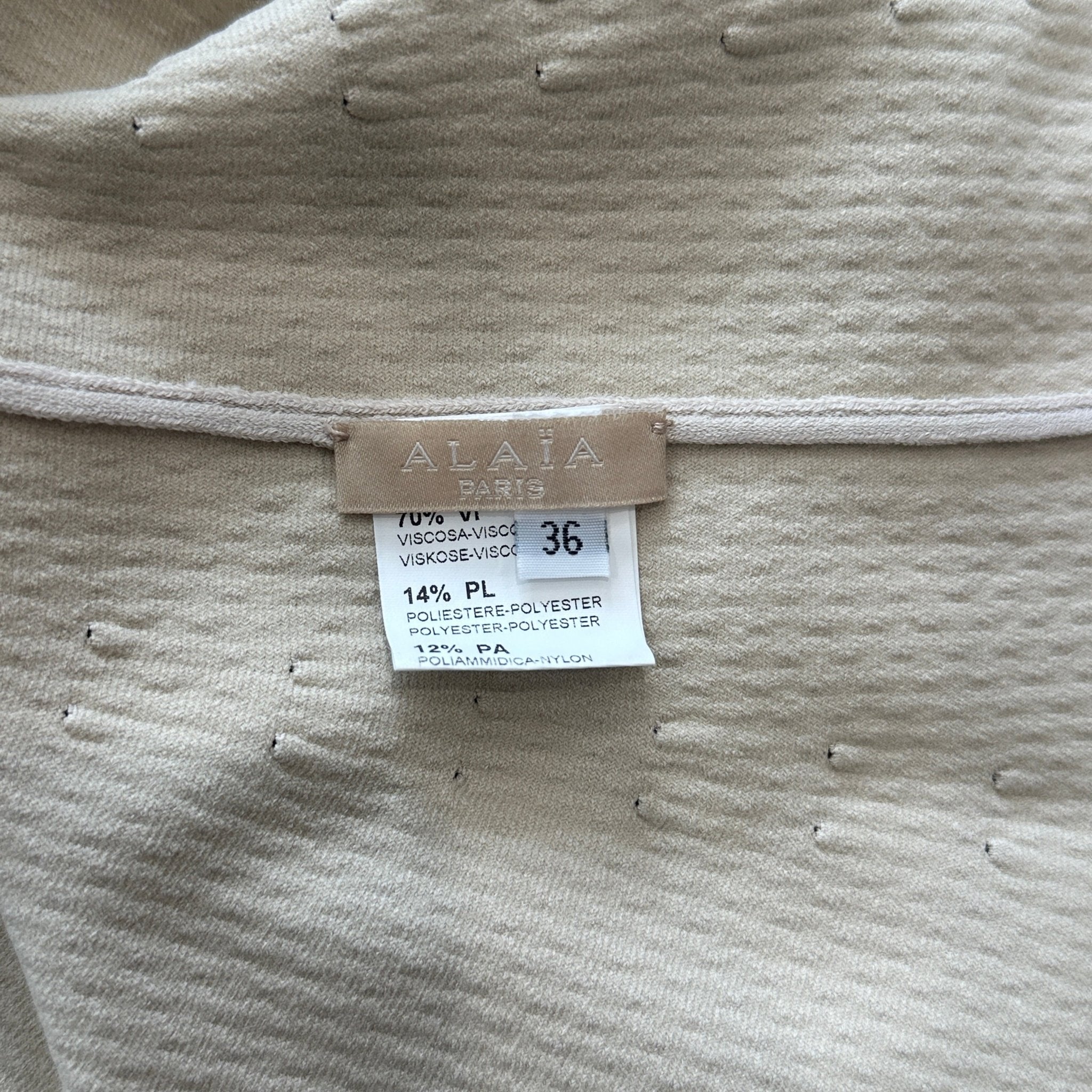 Alaia Paris Cream Dress (RRP £1700) | Authentic Preloved - Reloved Again