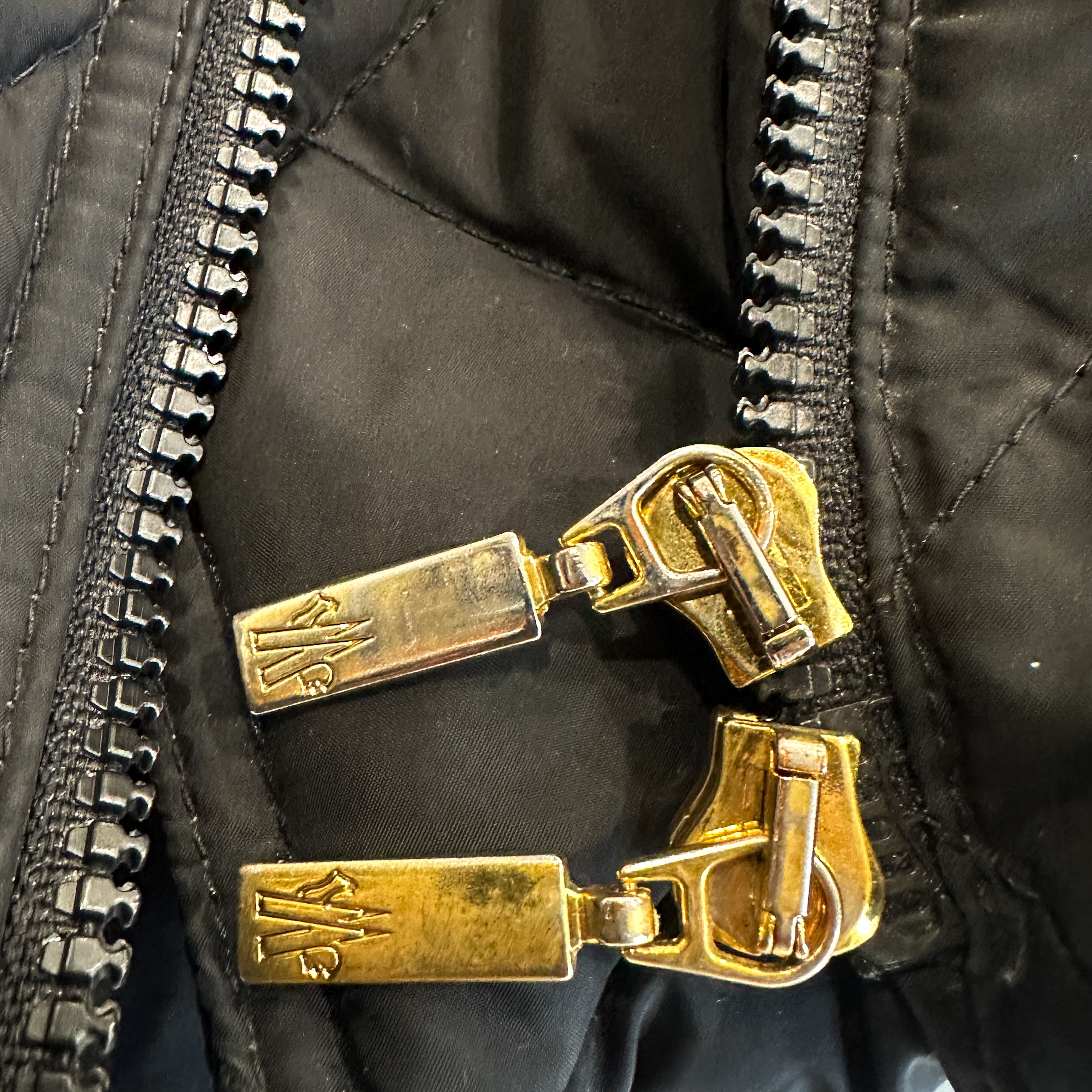 Moncler Black Virginia Quilted Fur Hood Belted Coat RRP £1000 | Authentic Preloved