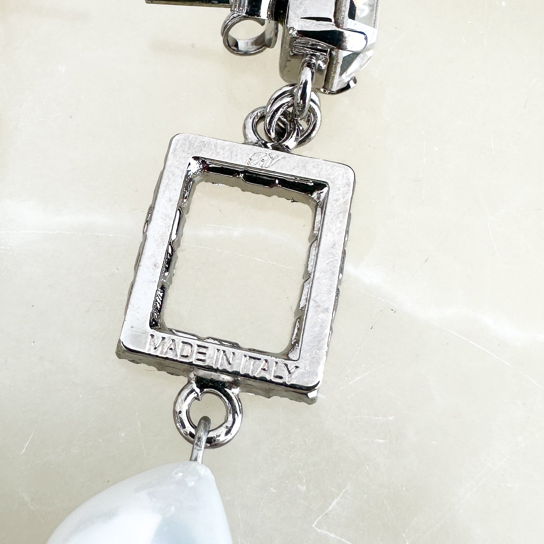 Roger Vivier Crystal & Pearl Drop Earrings in Silver (RRP £350) | Authentic Preloved FINAL SALE
