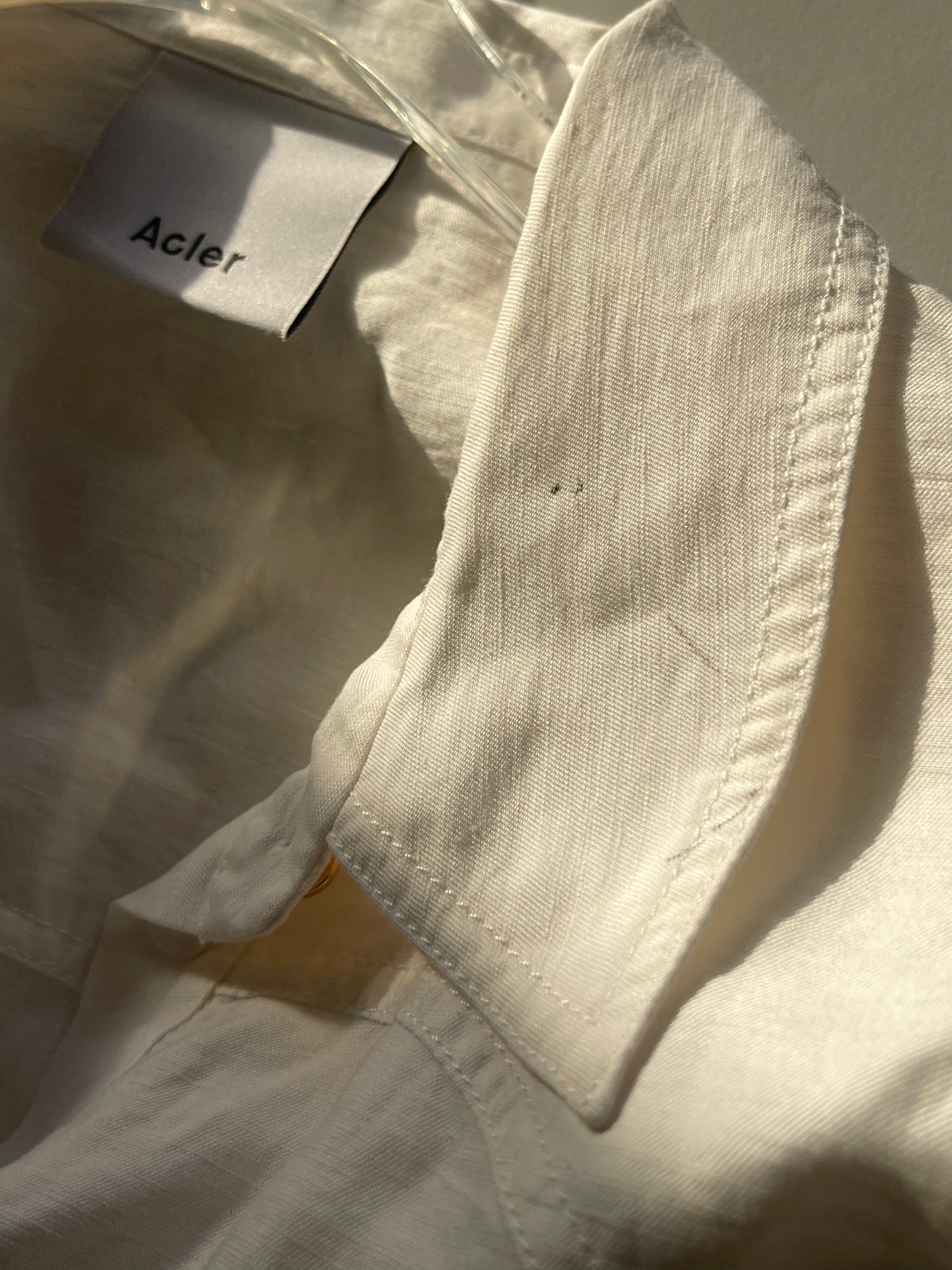 Acler Cream Linen Blend Belted Shirt (RRP £210) | Authentic Preloved