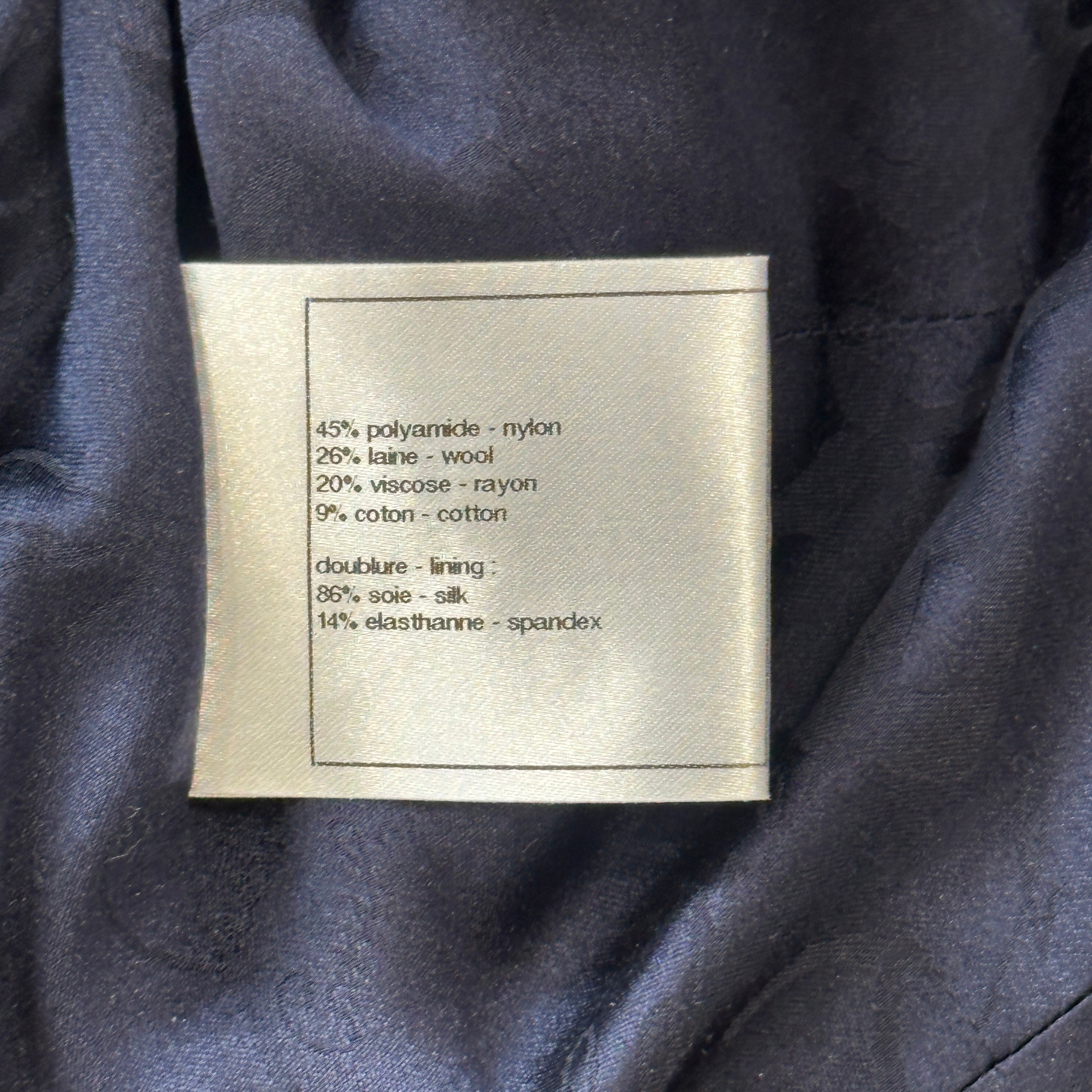 Chanel Navy Blue Boucle Zip Jacket RRP £3000 | Authentic Preloved