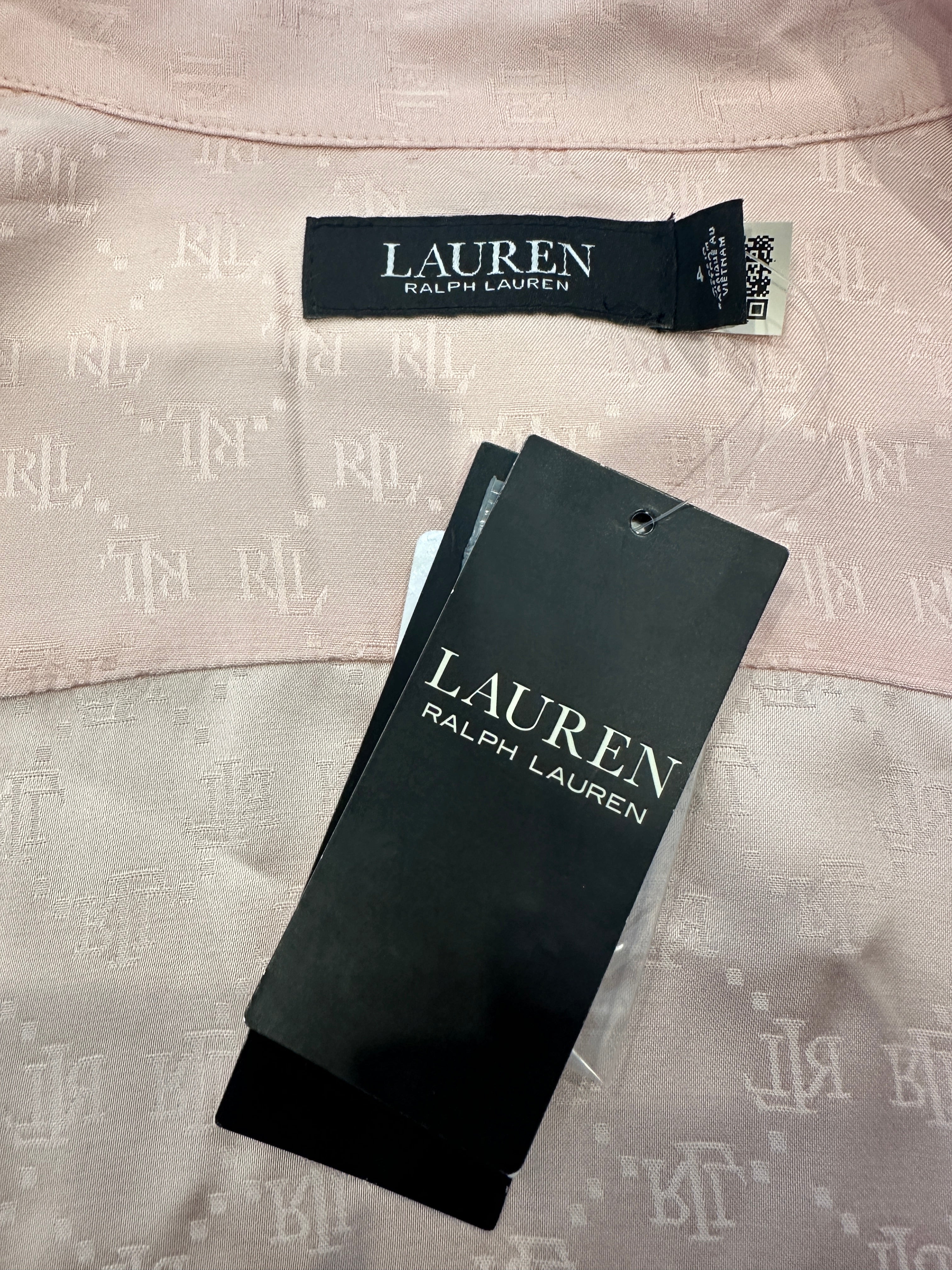 New Ralph Lauren jacquard logo pink shirt dress RRP £225 | Authentic Preloved