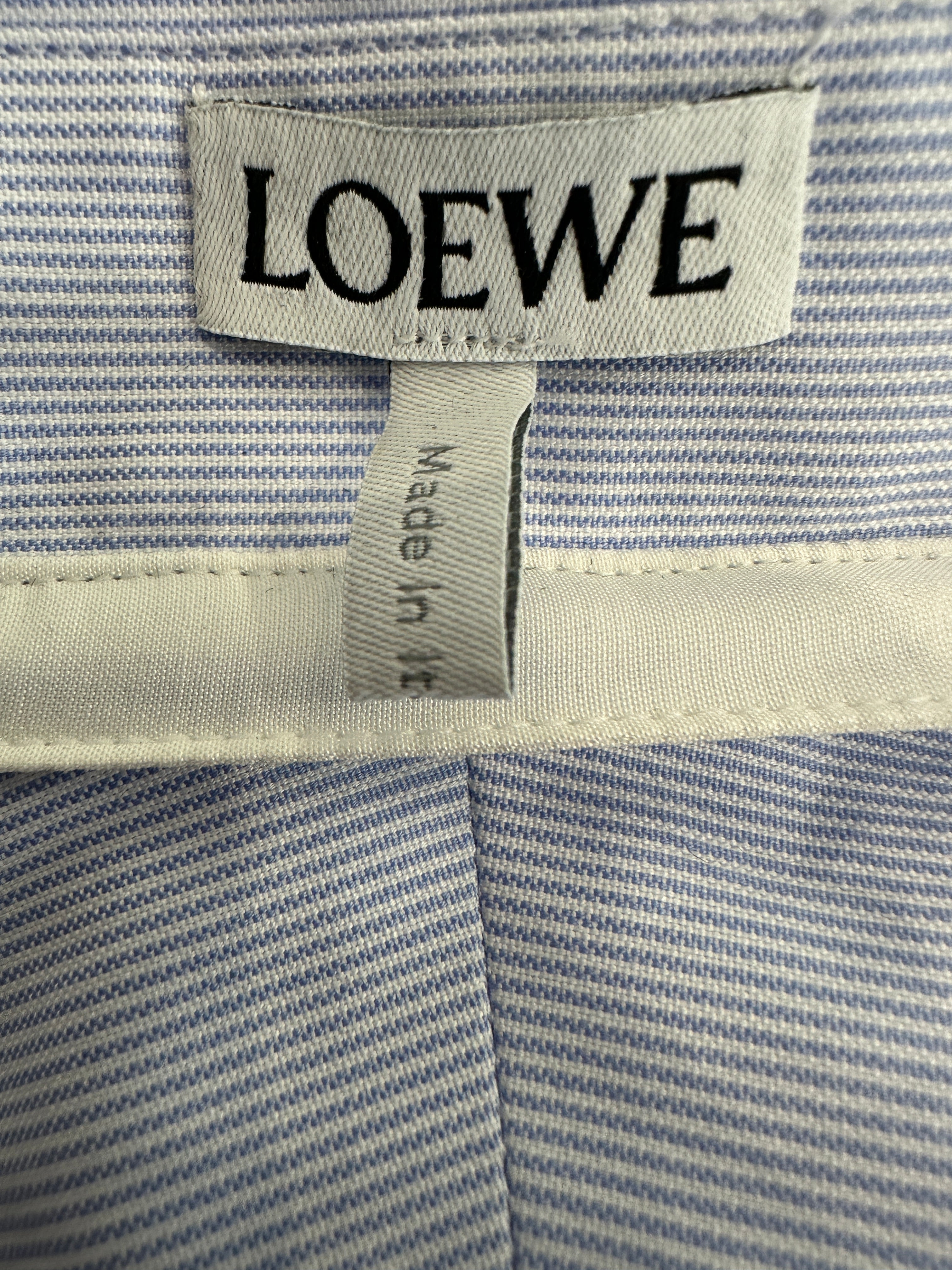 LOEWE double layer cotton and silk shirt in blue RRP £795 | Authentic Preloved