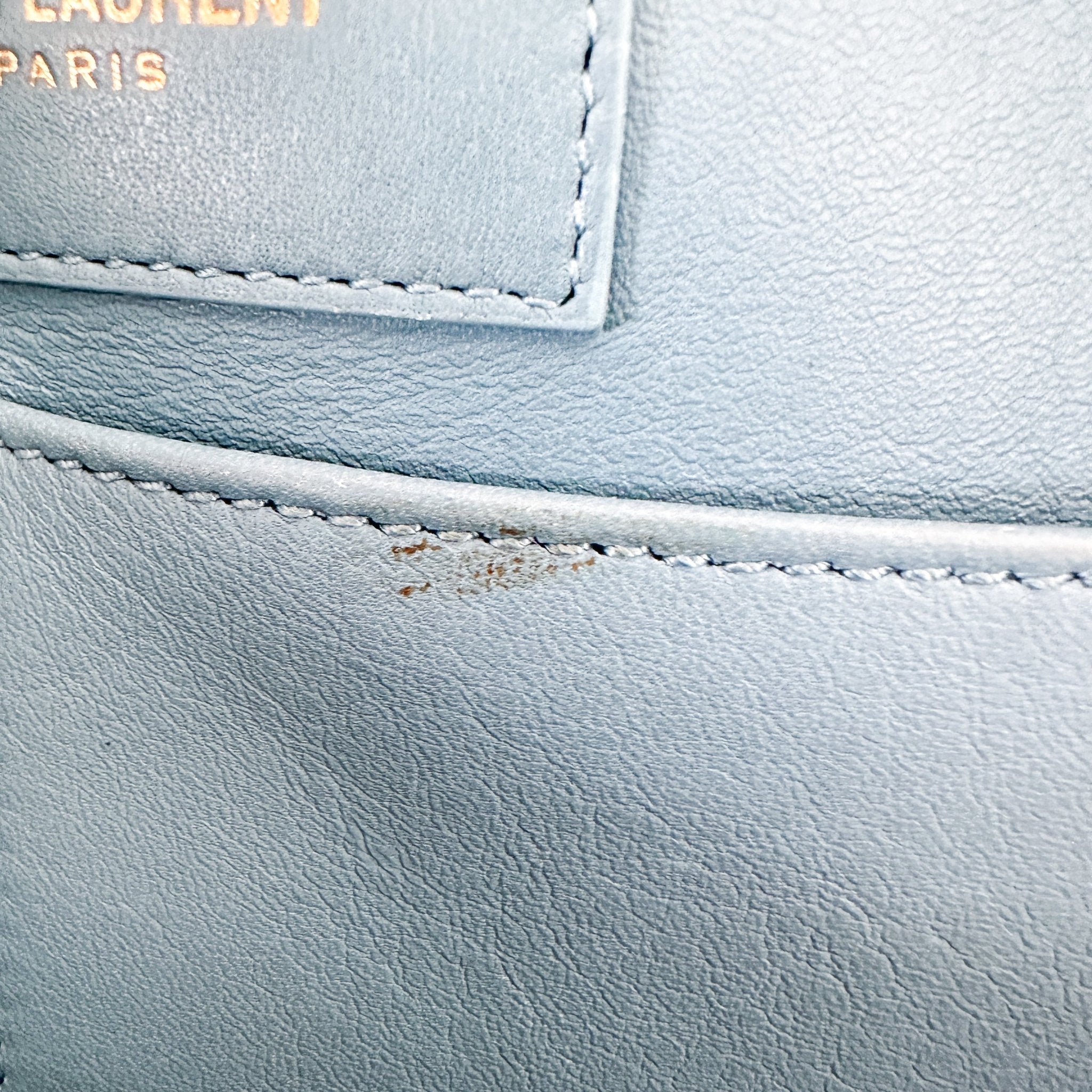 Saint Laurent Y Ligne Cabas Bag in Light Blue RRP £1800 | Authentic Preloved - Reloved Again