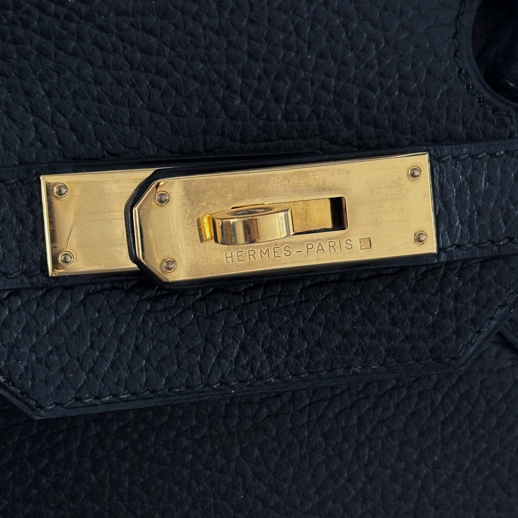 Hérmes Birkin 35 En Cuir Ardennes Noir Retourne with Gold Hardware | Authentic Preloved - Reloved Again