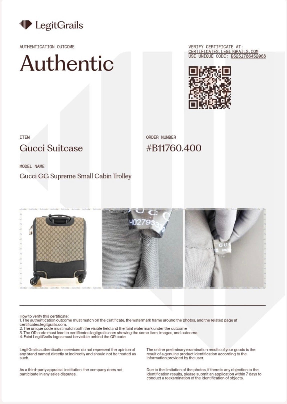 Gucci GG Supreme Small Cabin Trolley (RRP £2250) | Authentic Preloved - Reloved Again
