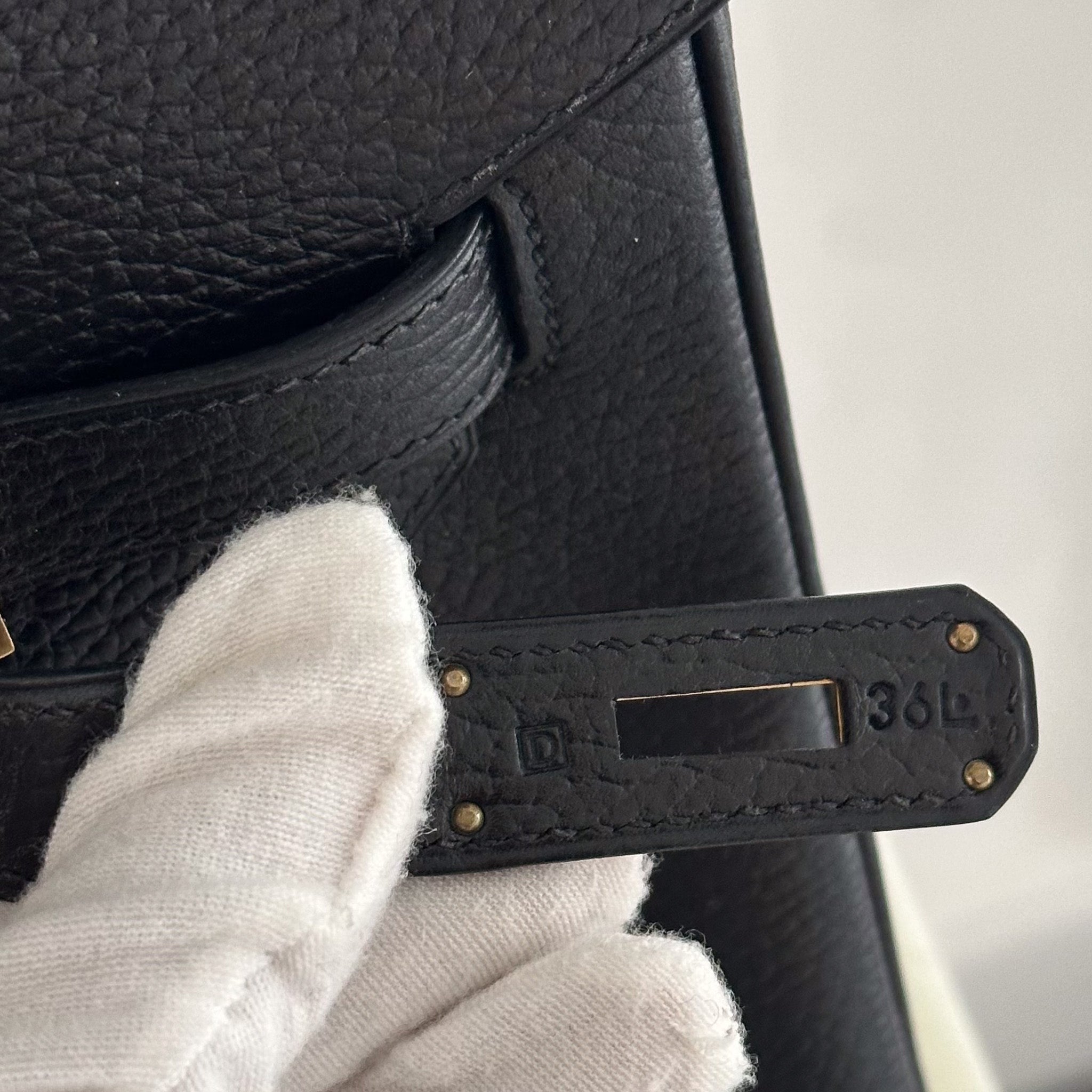 Hérmes Birkin 35 En Cuir Ardennes Noir Retourne with Gold Hardware | Authentic Preloved - Reloved Again