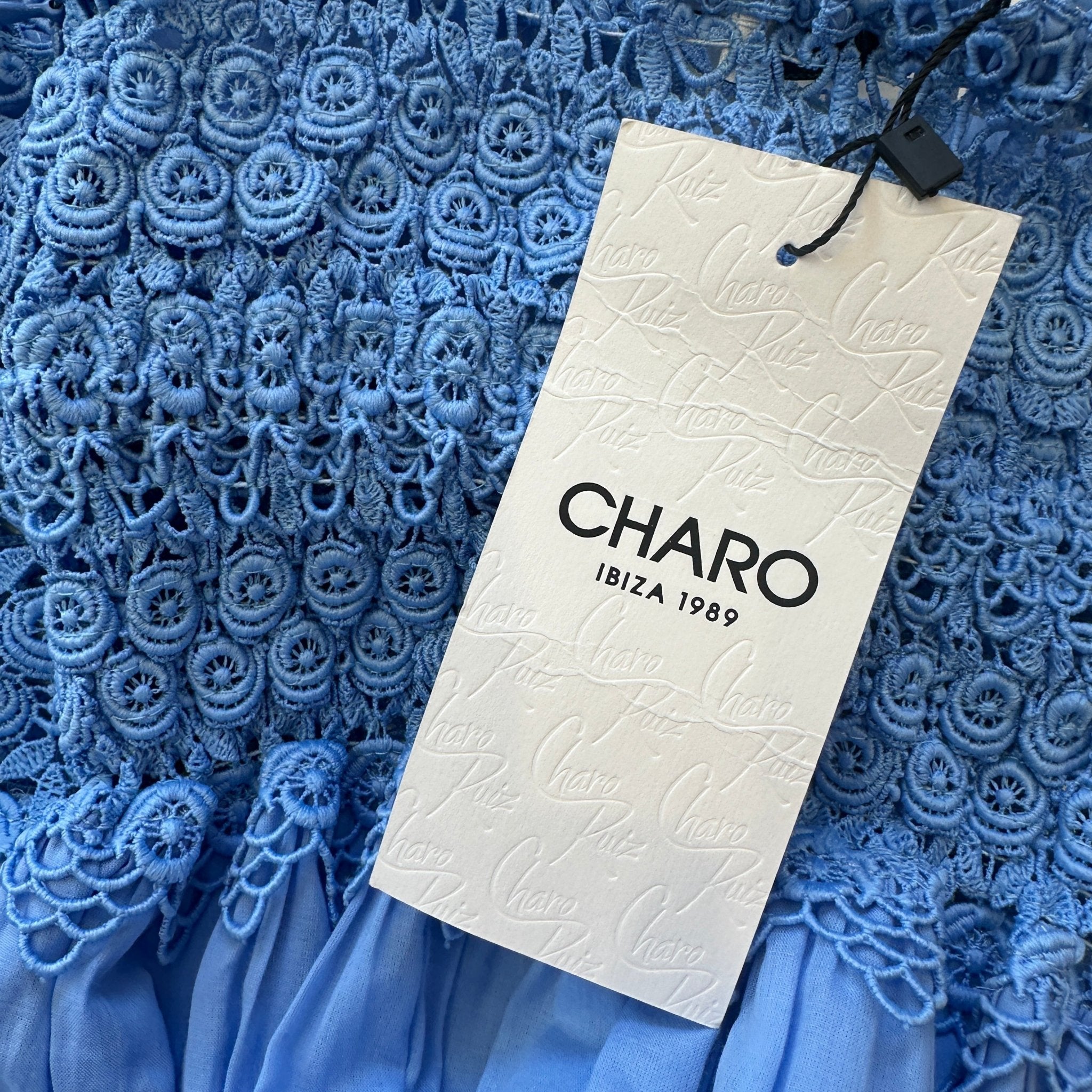 NEW Charo Ruiz Ibiza Cindy Long Dress in Blue (RRP £580) | Authentic & Preloved - Reloved Again
