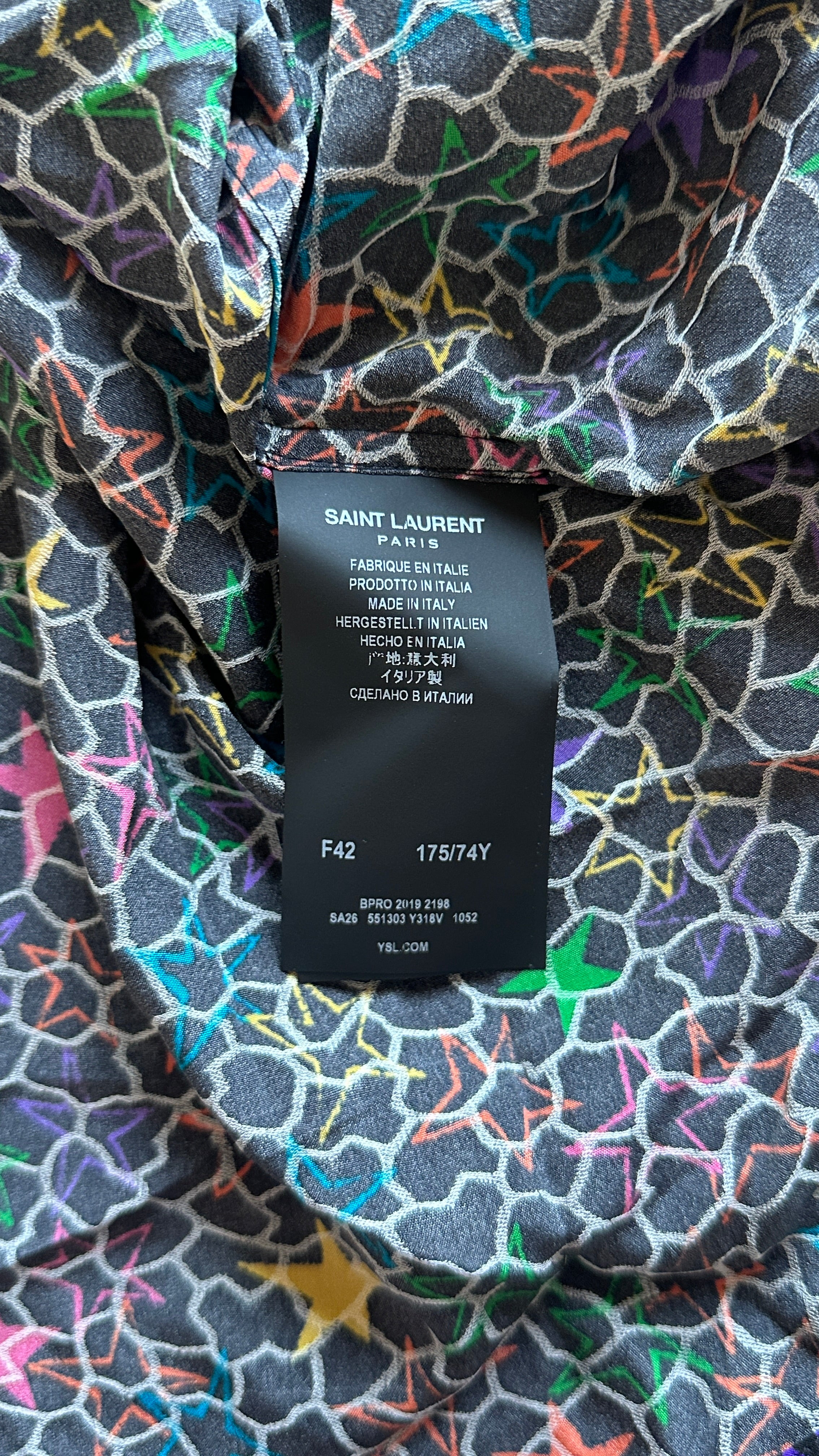 Saint Laurent Silk Star Blouse (RRP £800) | Authentic Preloved