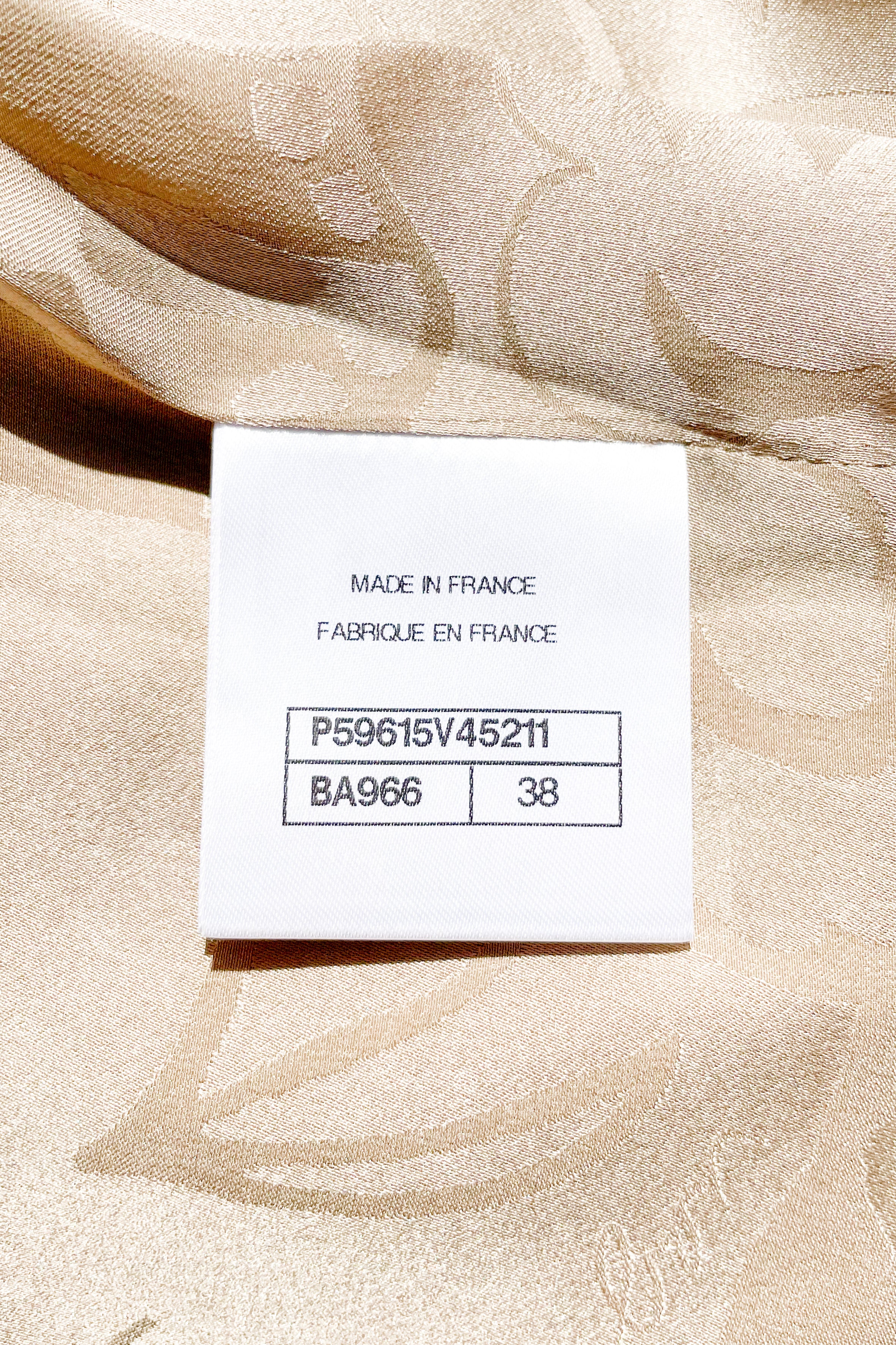 Chanel Beige Parka with Iconic Chain Belt twill RRP £3000 | Authentic Preloved