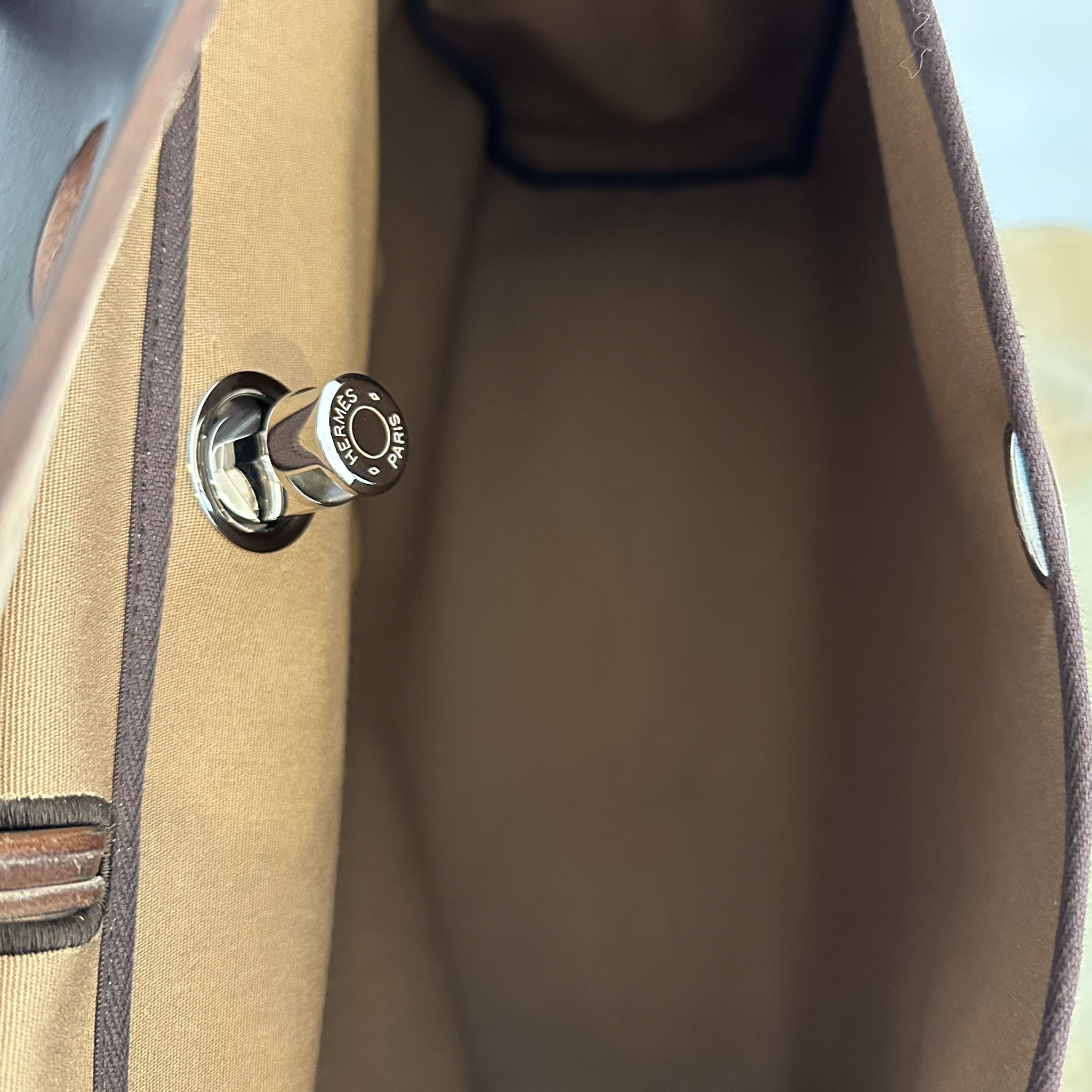 Hermès Herbag 39 2 Way in Etoupe RRP £3260 | Authentic Preloved - Reloved Again