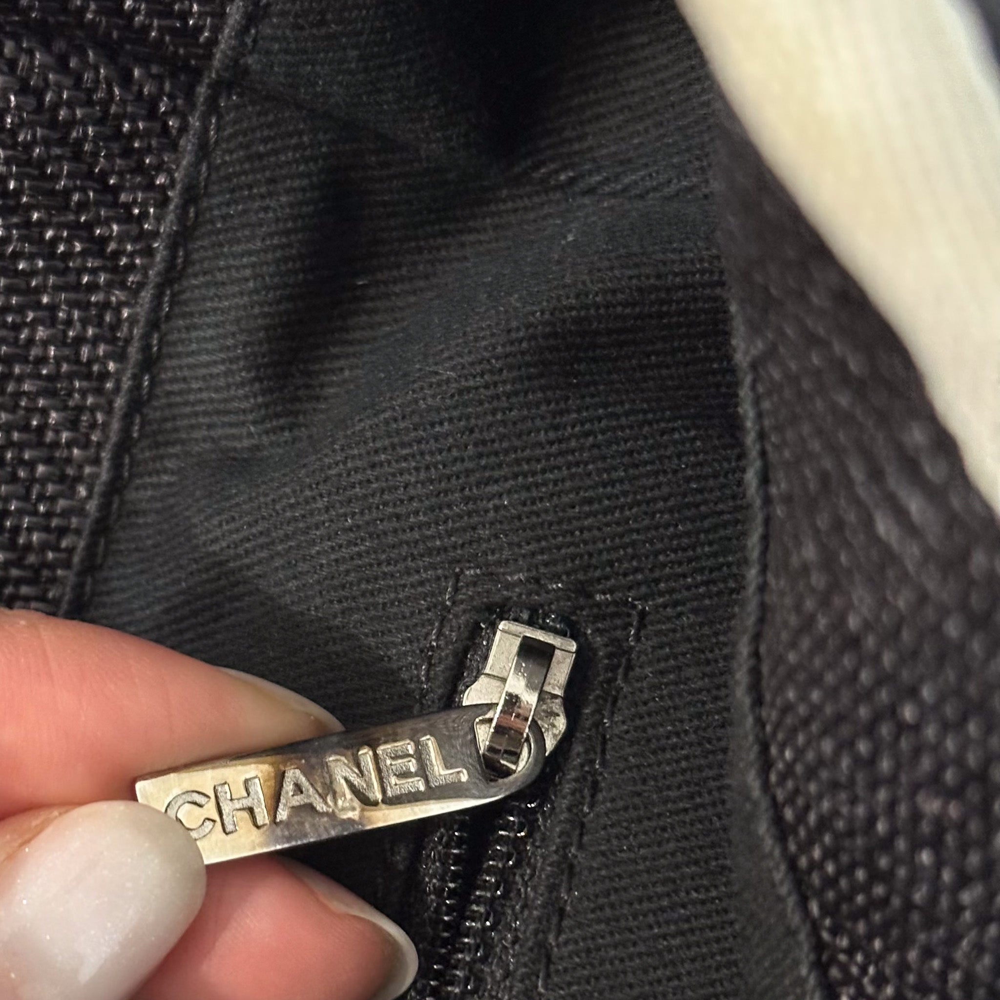 Chanel Black and White Canvas Deauville Tote Bag RRP £3800 | Authentic Preloved - Reloved Again