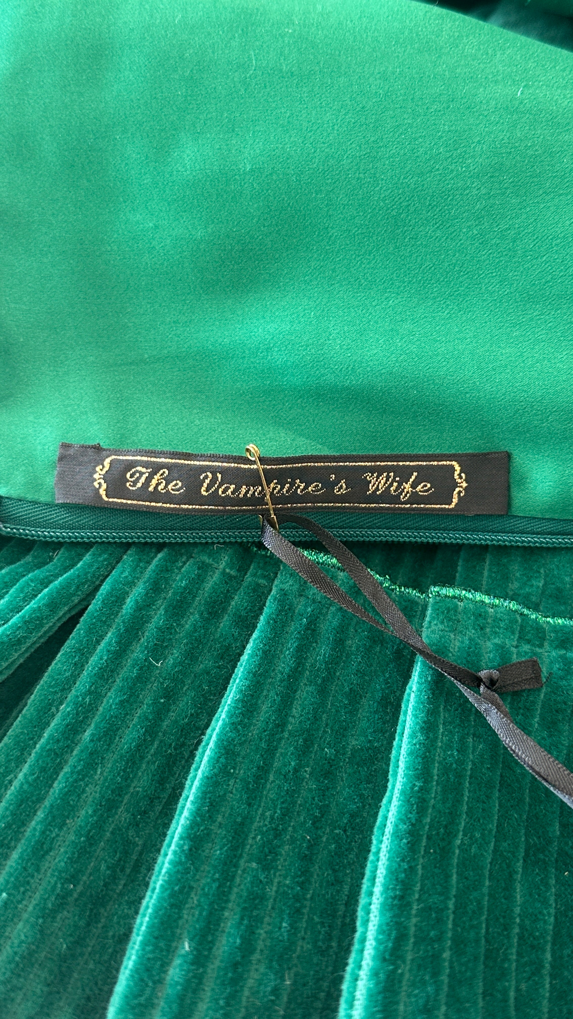 NEW The Vampire's Wife Jumbo Cord Dress in Emerald (RRP £800) | Authentic & Preloved