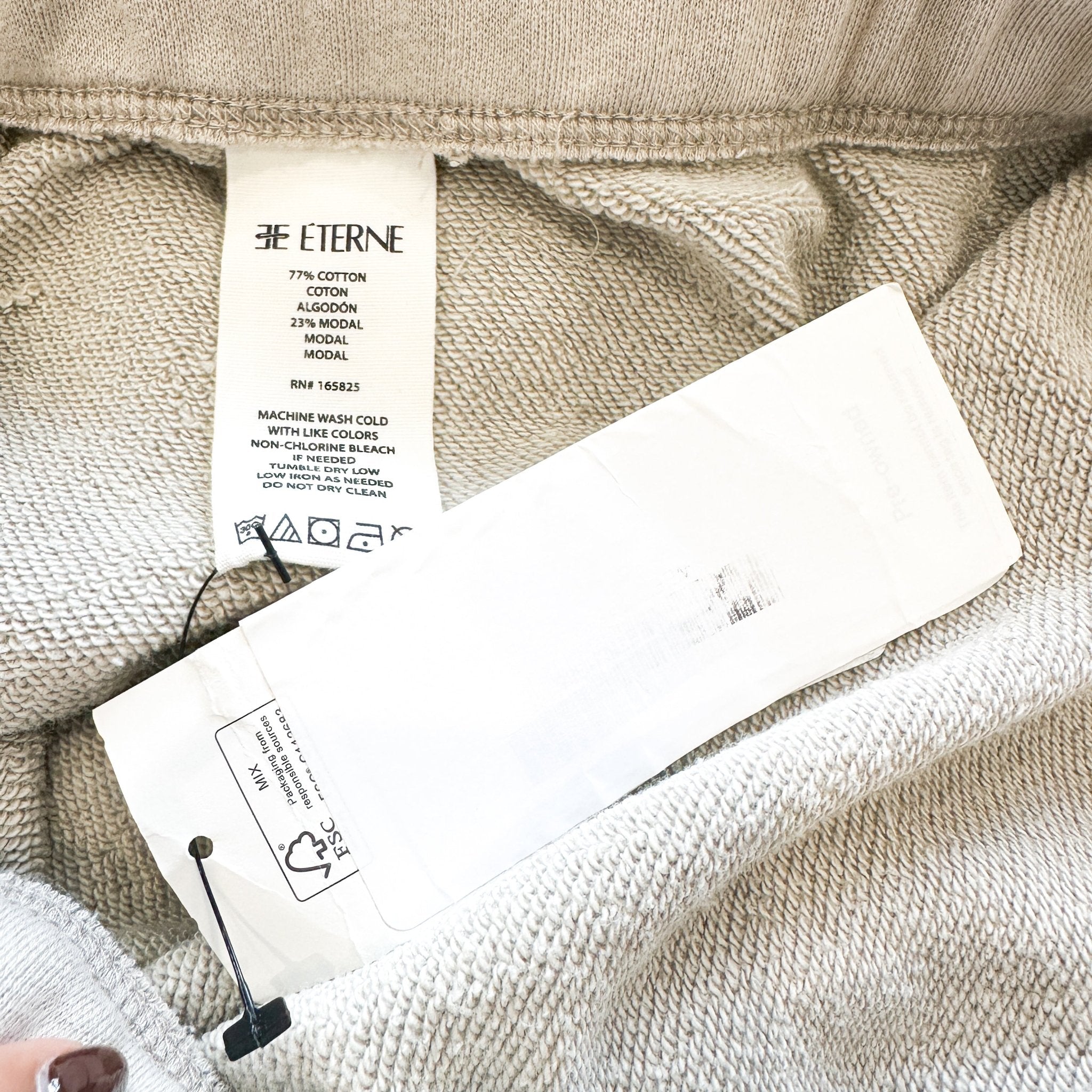 NEW Éterne Beige Cotton Sweatpants RRP £250 | Authentic Preloved - Reloved Again