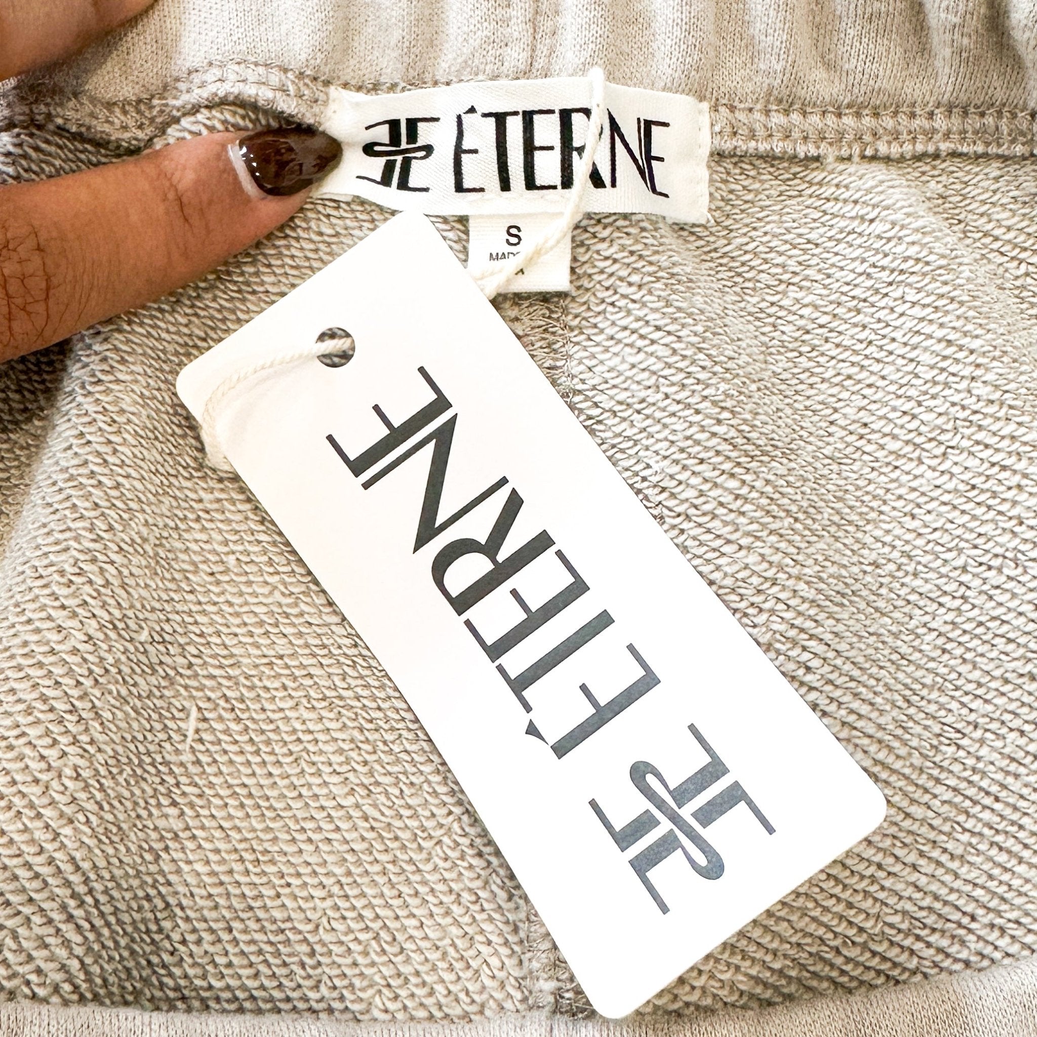 NEW Éterne Beige Cotton Sweatpants RRP £250 | Authentic Preloved - Reloved Again