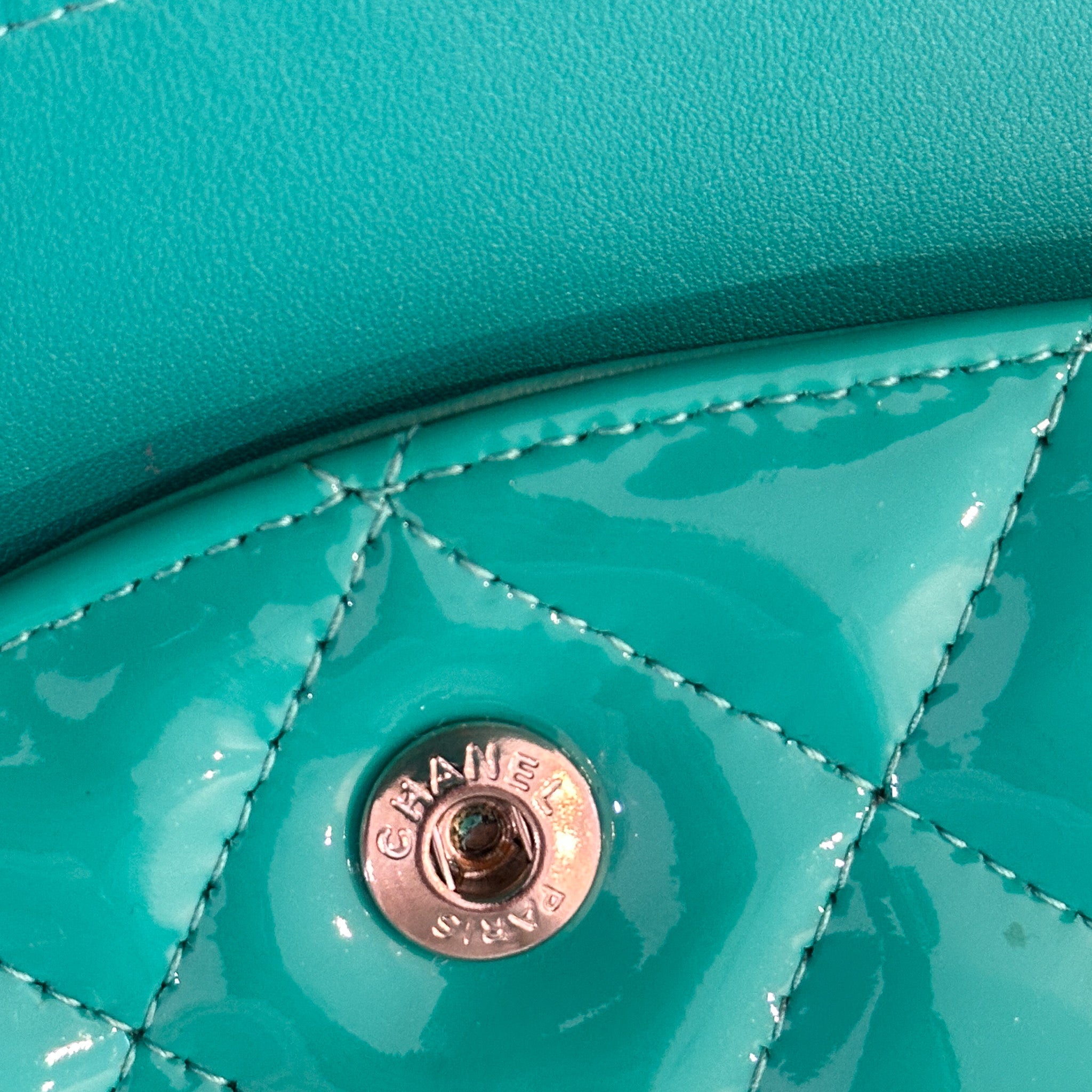 RARE Chanel Double Flap Maxi Green Patent Bag RRP £10000 | Authentic Preloved - Reloved Again