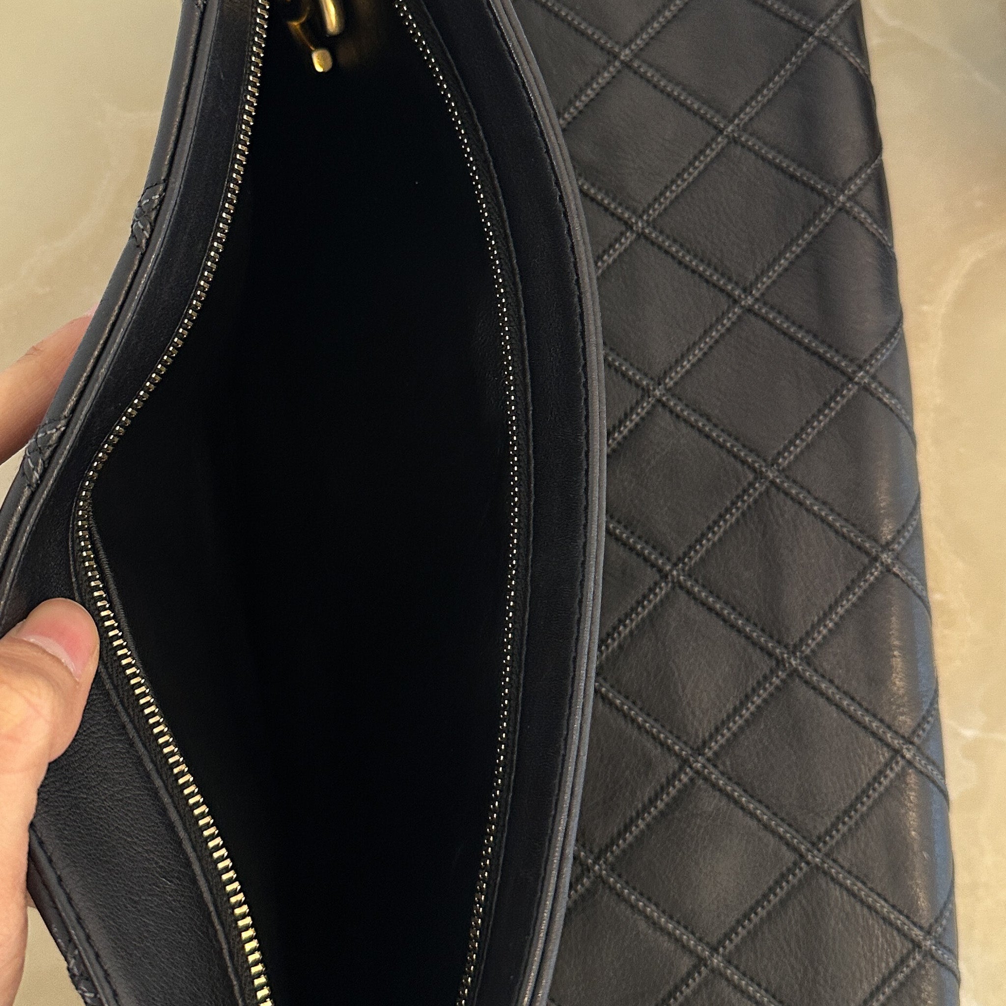 Chanel Classic CC Quilted Oversized Clutch | Authentic Preloved - Reloved Again