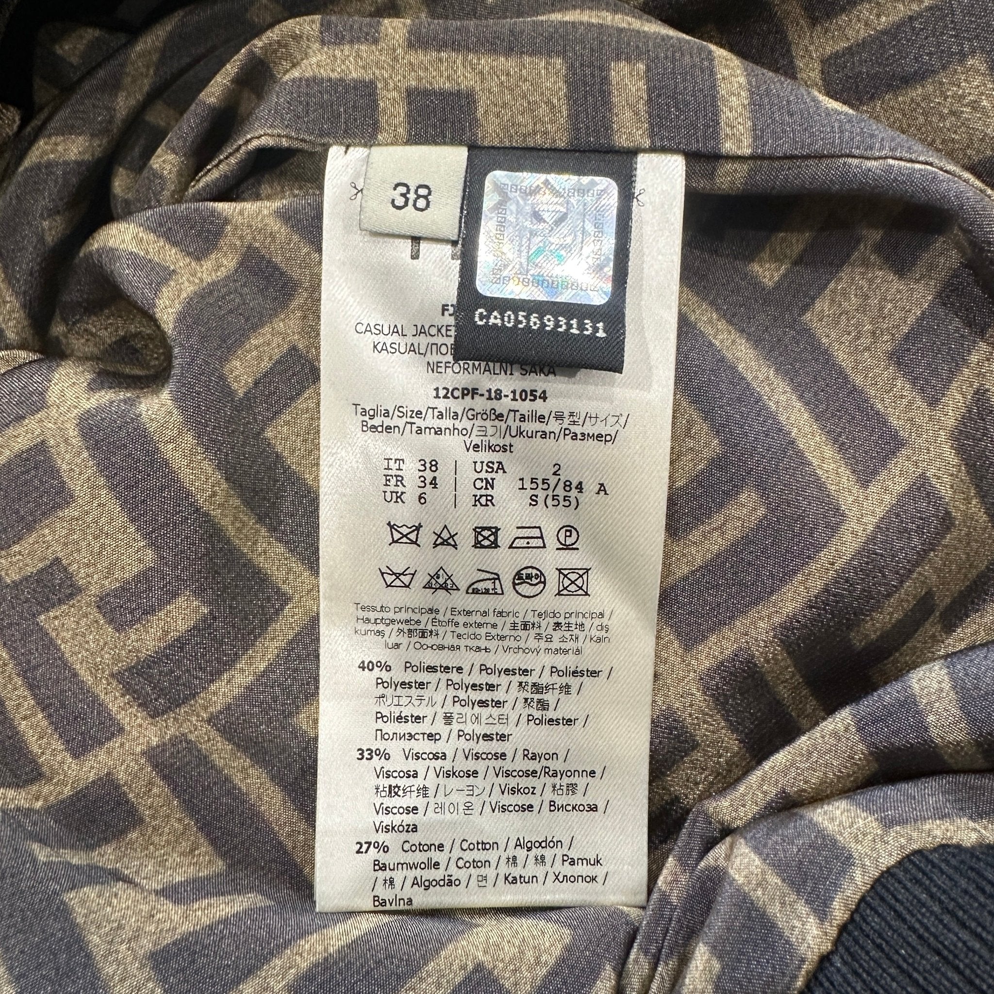 Fendi Bomber Jacket RRP £1700 | Authentic Preloved - Reloved Again