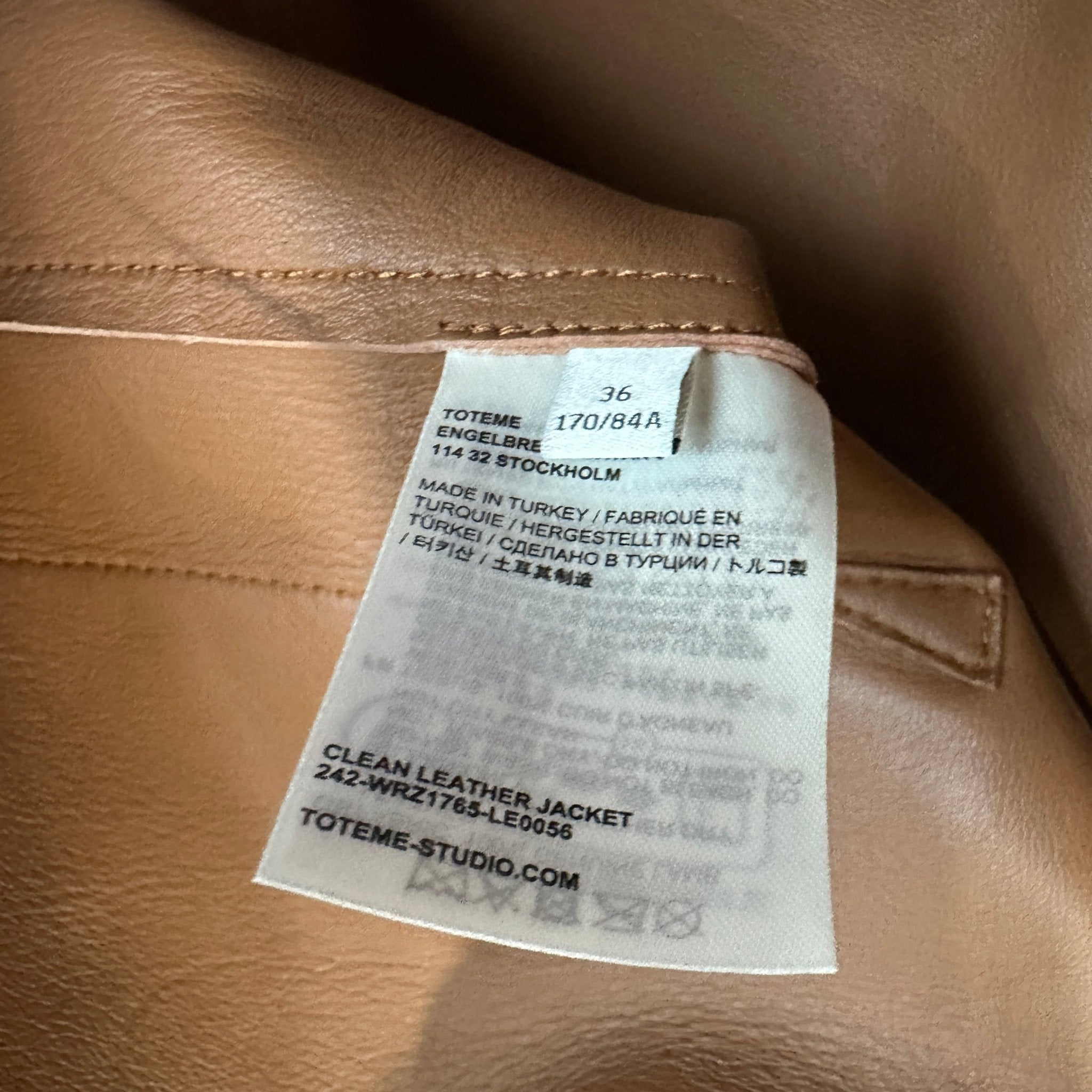 Toteme Brown Leather Blazer RRP £2000 | Preloved Authentic - Reloved Again