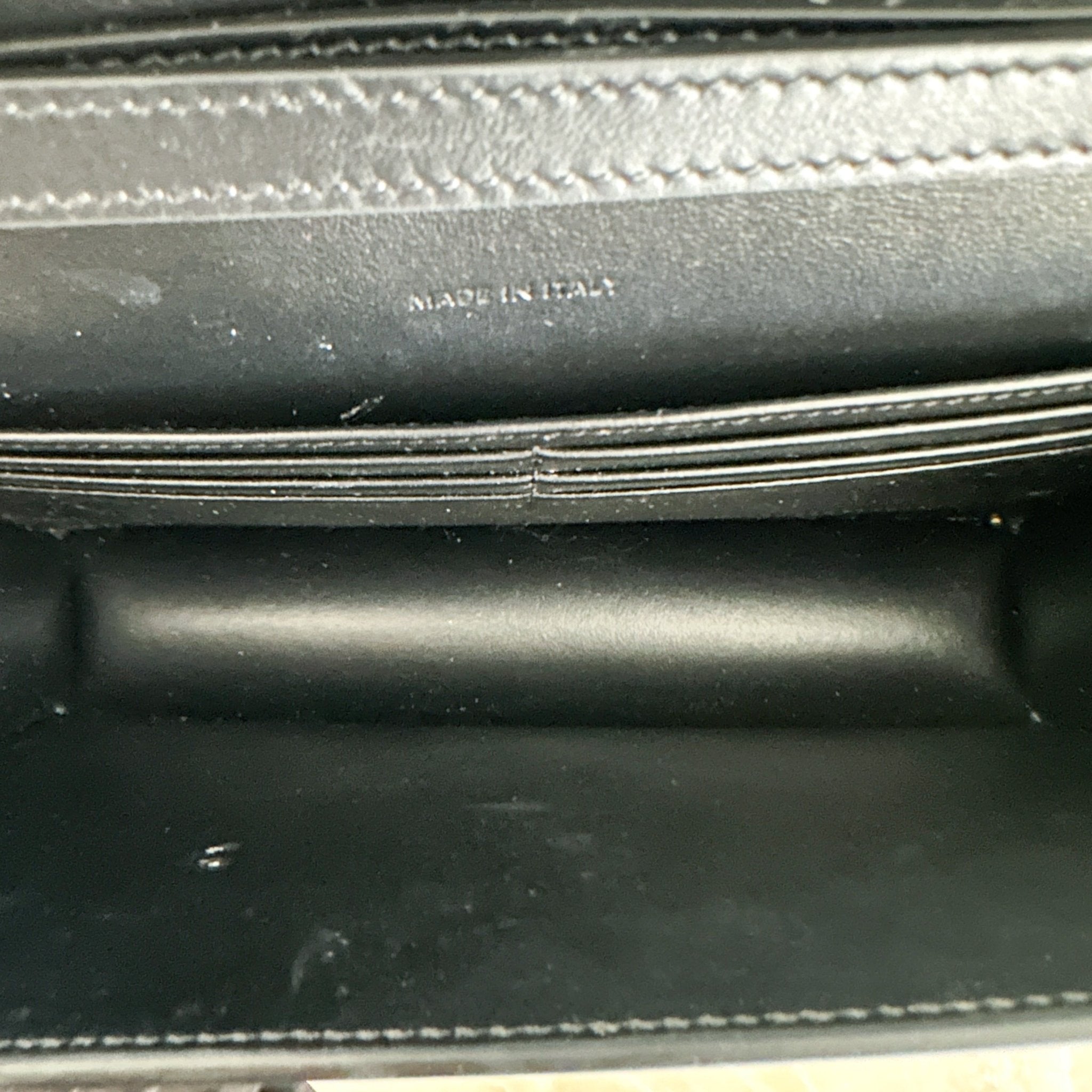 Celine Black Triomphe Chain Wallet (RRP 1500) | Authentic Preloved - Reloved Again