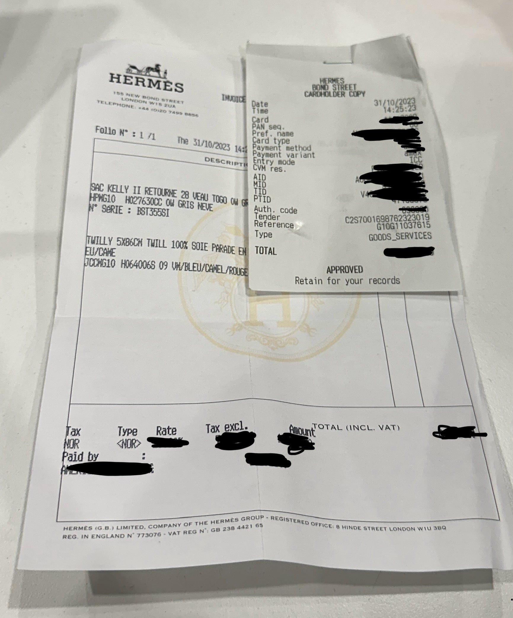 NEW Hermès Kelly 28 Gris Neve Togo Retourne Gold Hardware | Authentic Preloved - Reloved Again