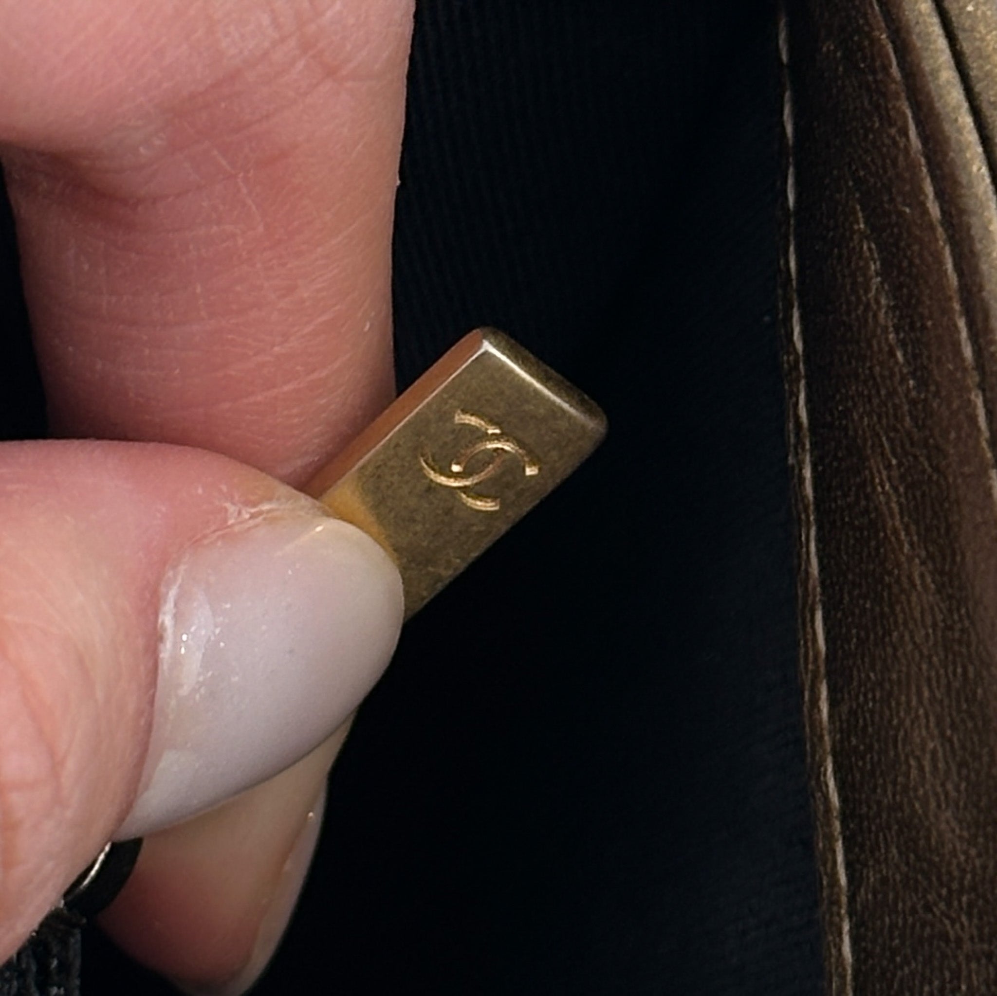 RARE Chanel Mini Metallic Calfskin and Caviar Chain Bag | Authentic Preloved - Reloved Again