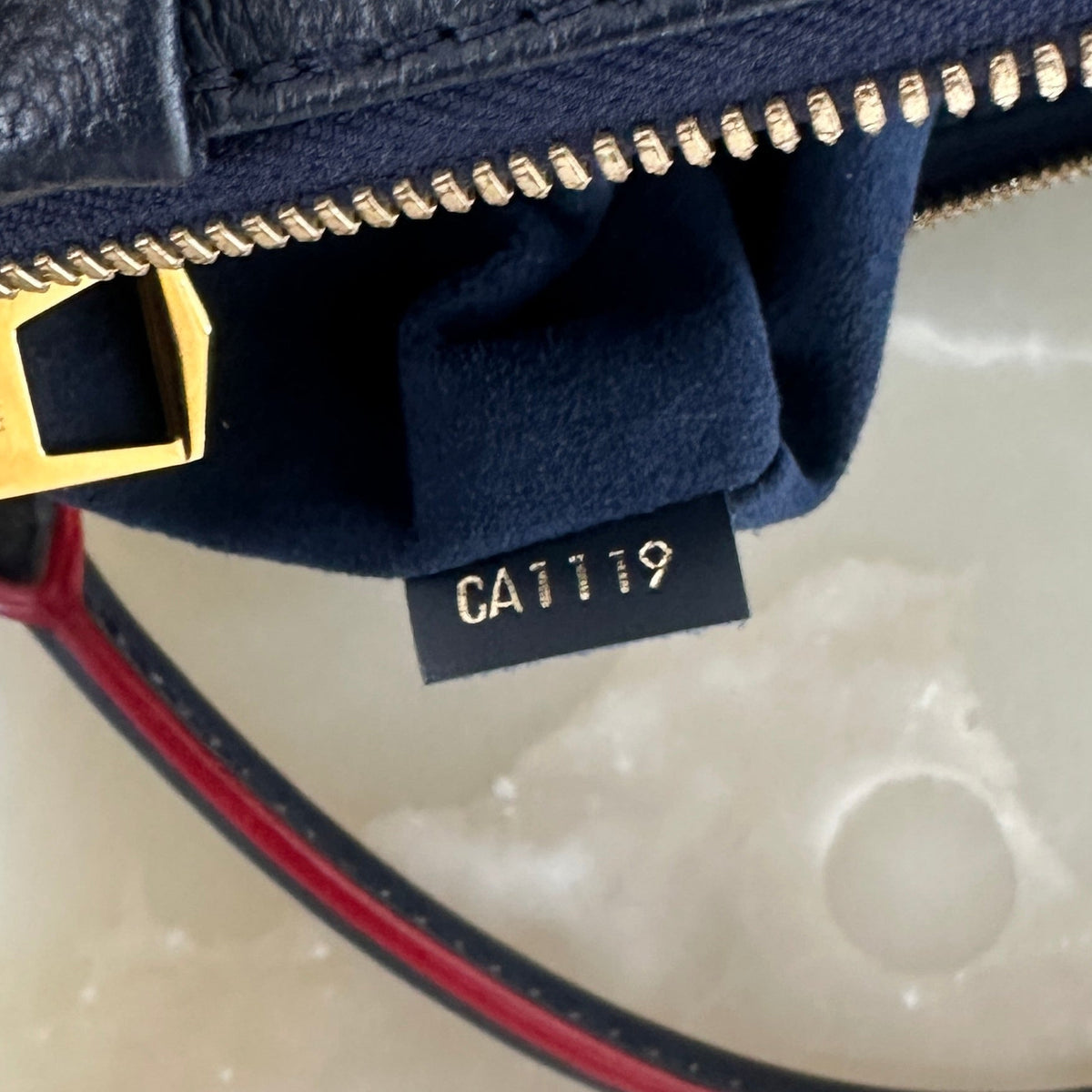 Louis Vuitton Monogram Empreinte V Tote MM in Marine Rouge (RRP £2390) | Authentic Preloved