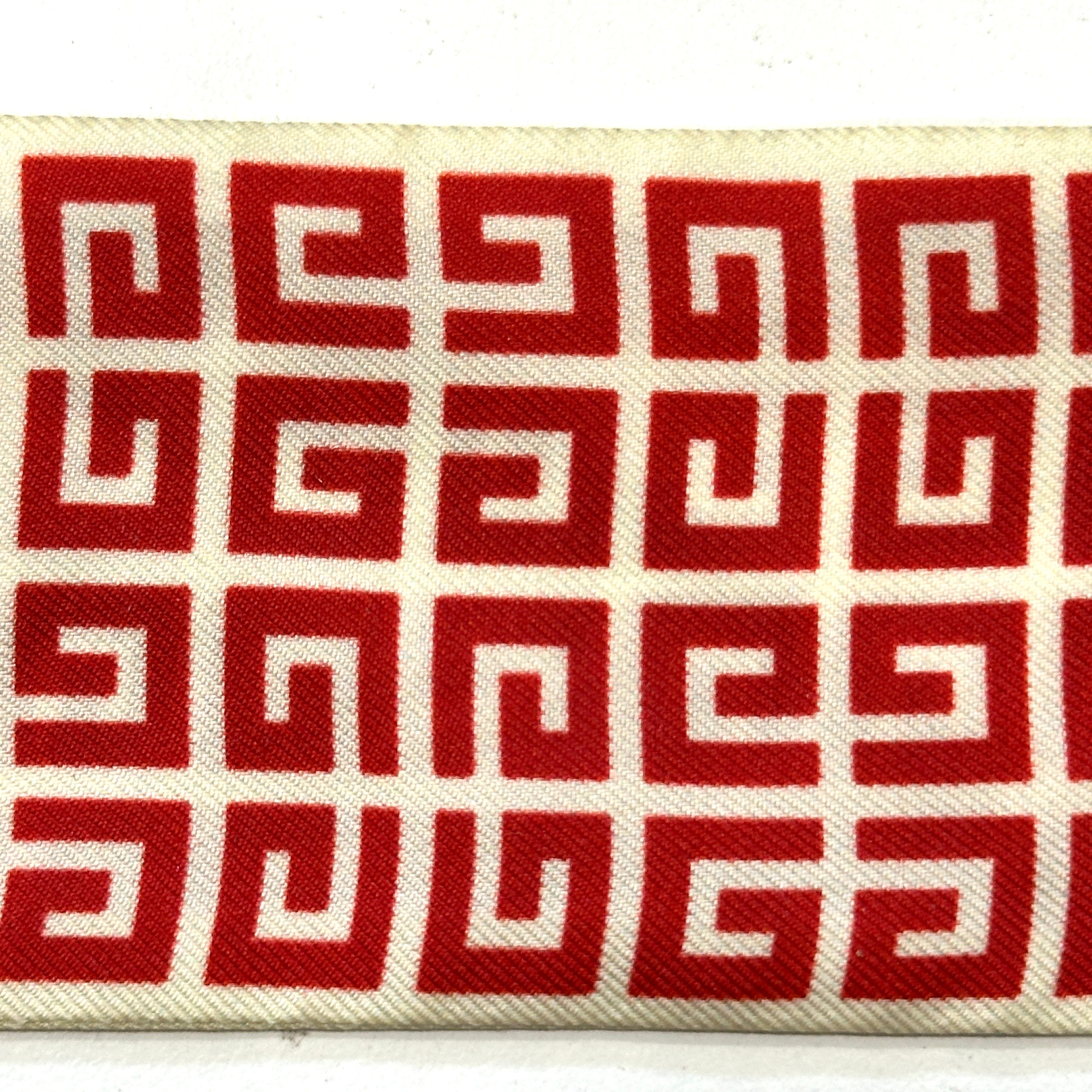Givenchy Red and White Silk Logo Tie RRP £150 | Authentic Preloved FINAL SALE