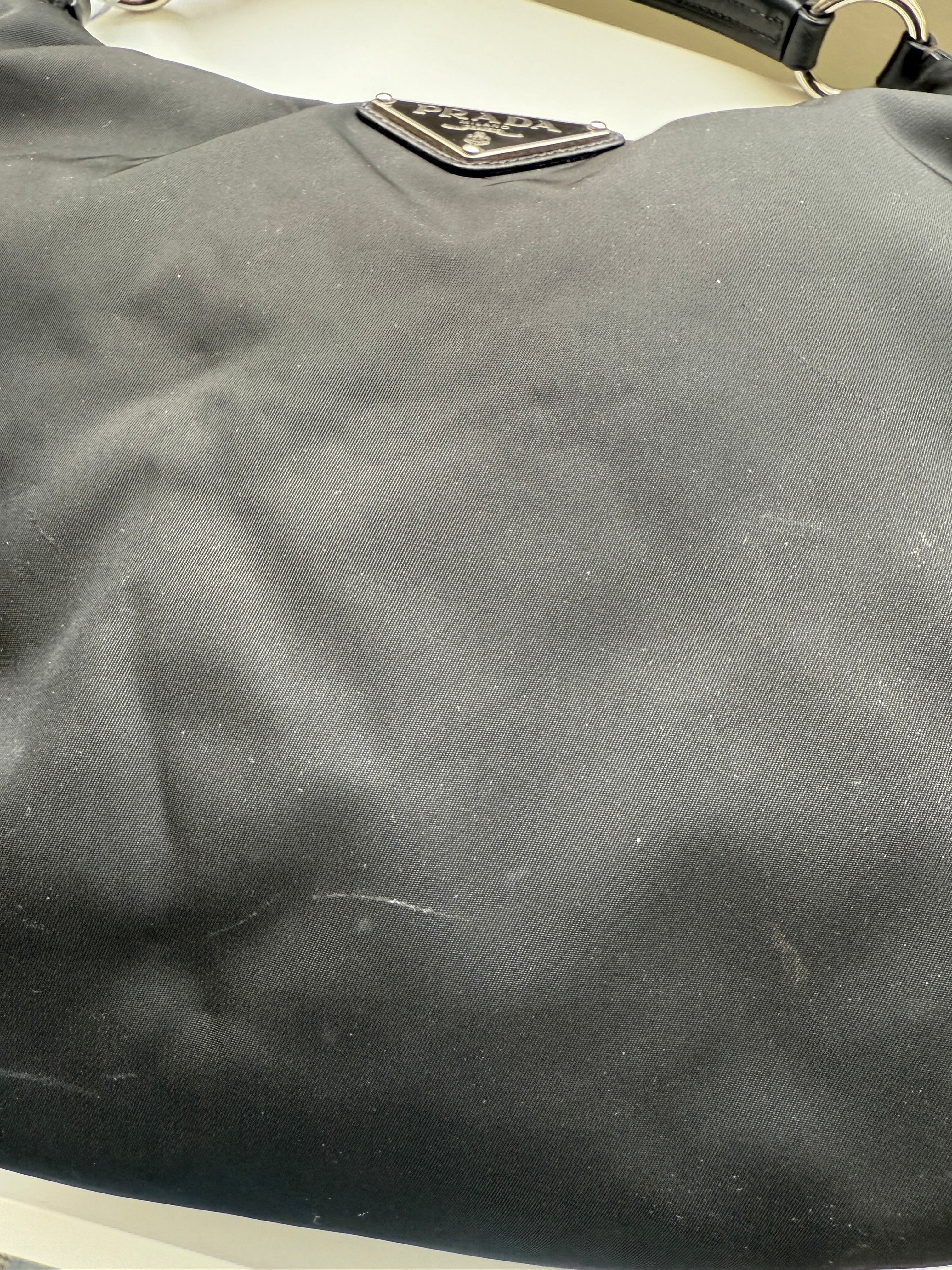 Black nylon reissue shoulder bag