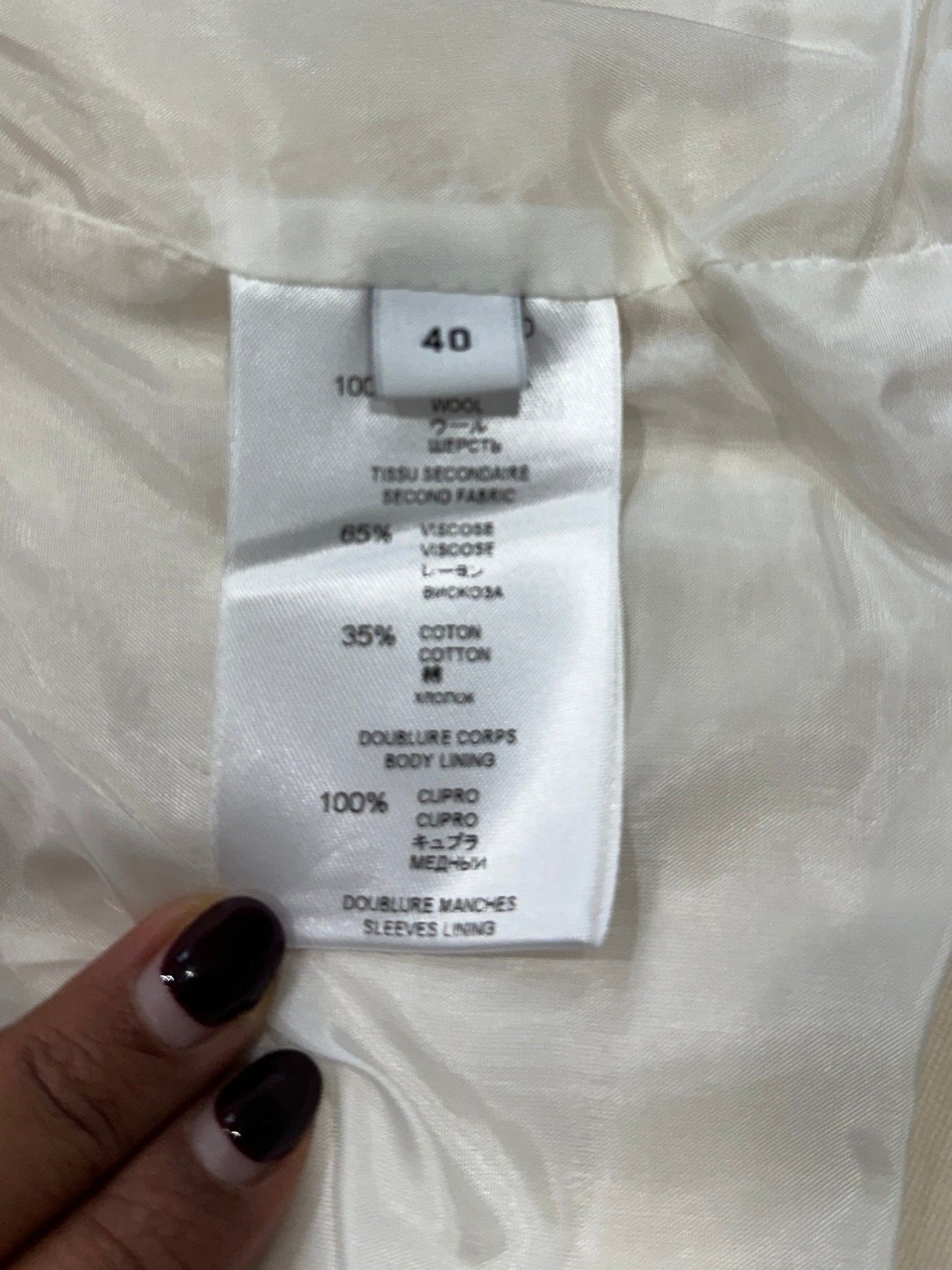 Givenchy Double - Breasted Cream military style tuxedo RRP £1500 | Authentic Preloved - Reloved Again