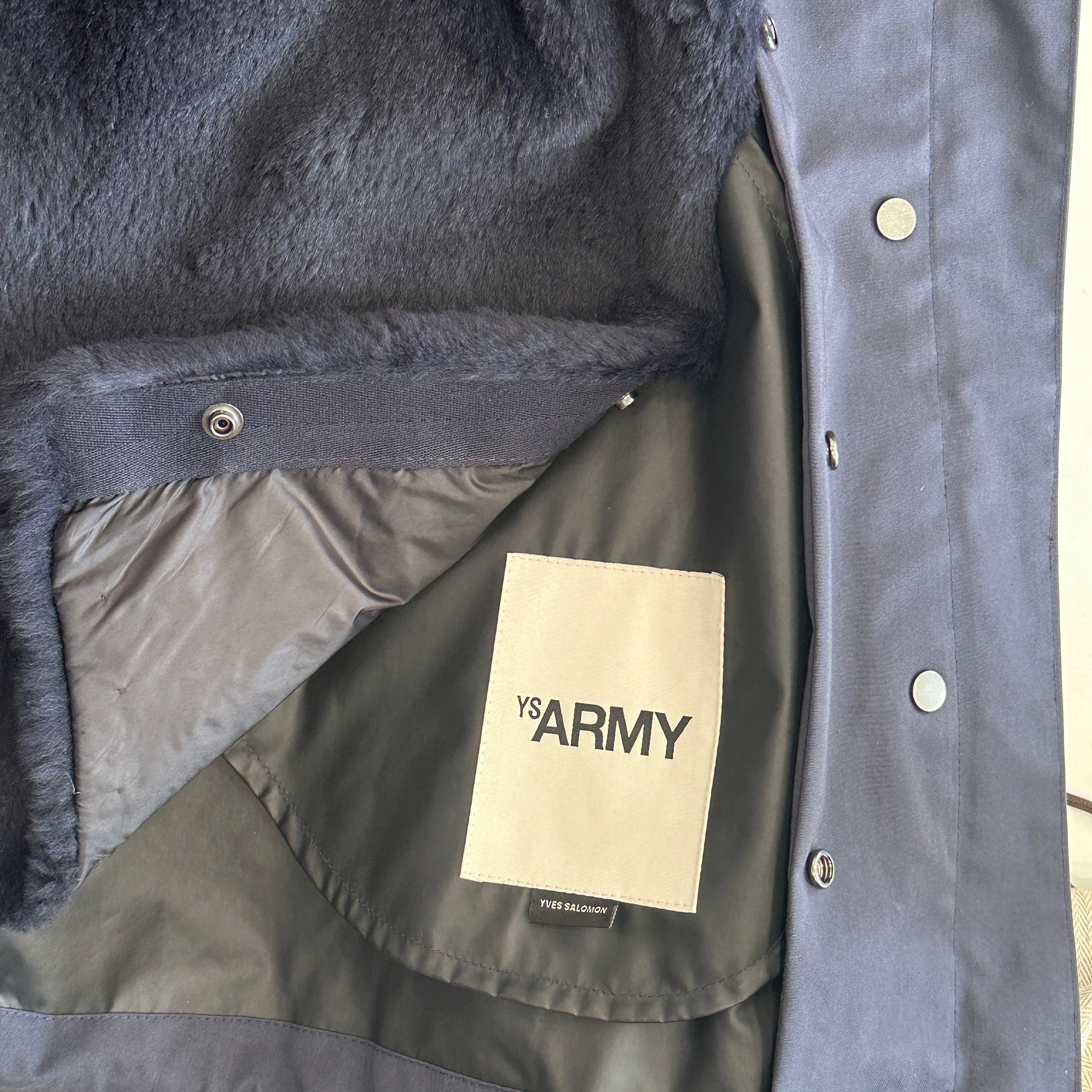 YVES Salomon Canvas and Fur Trim Parka Jacket (RRP £1350) | Authentic Preloved