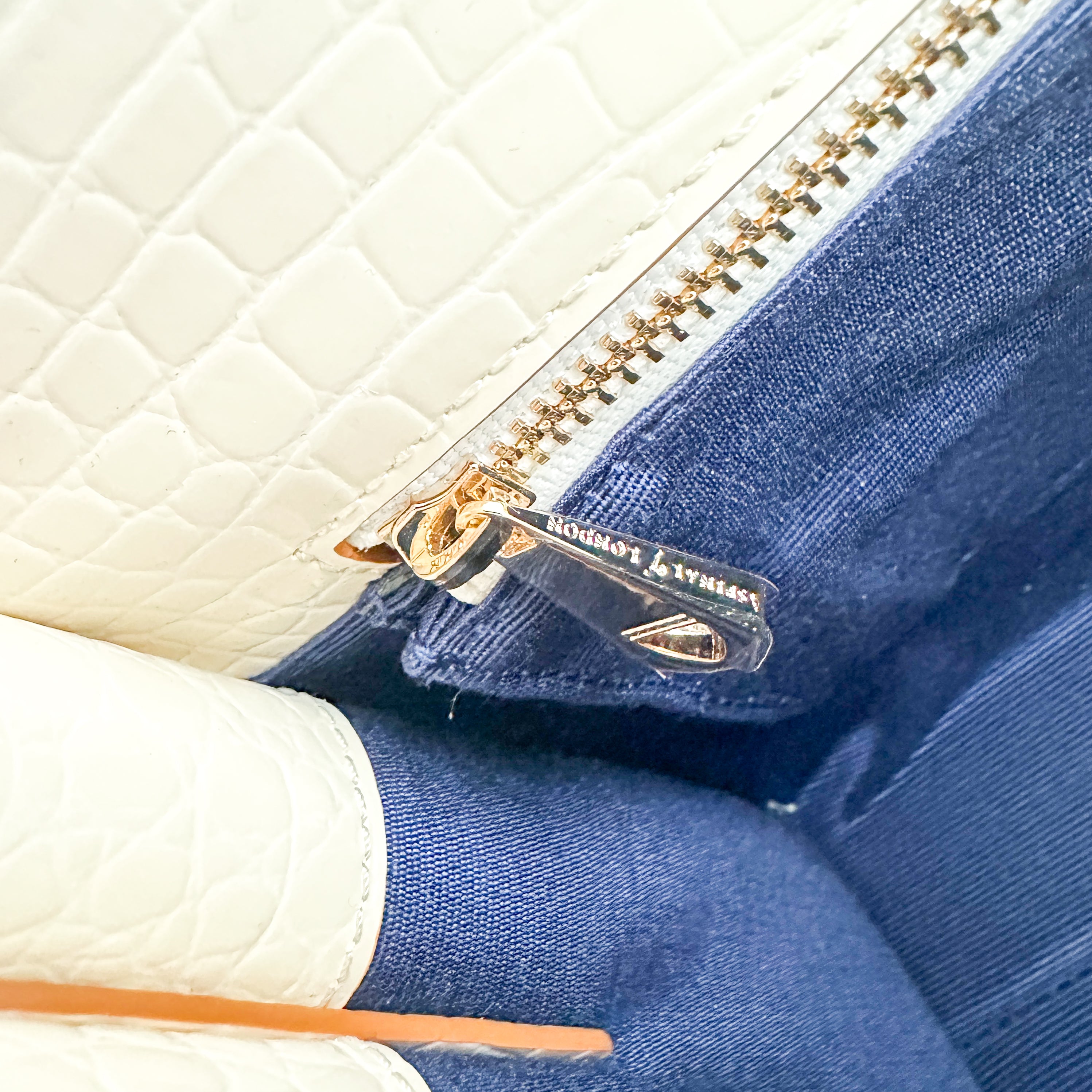 NEW Aspinal of London White Mayfair Croc Crossbody Bag (RRP £695) | Authentic Preloved