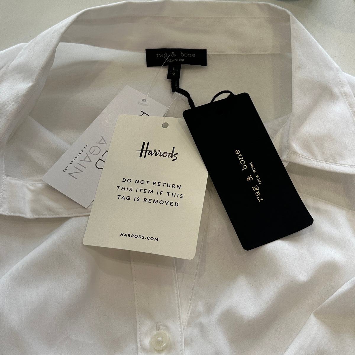 NEW Rag & Bone White Elly SS Shirt RRP £195 | Authentic Preloved