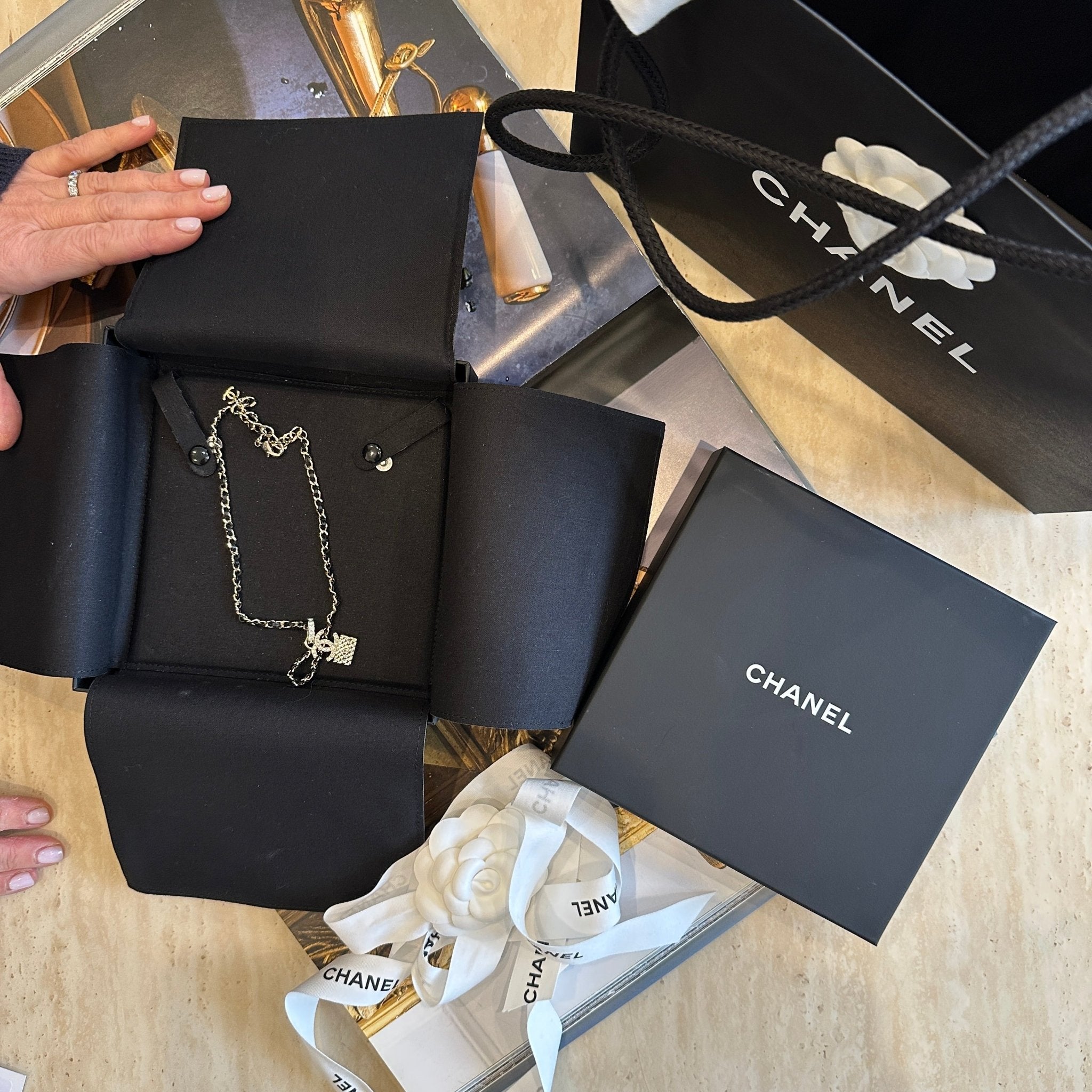 Chanel CC Interlocking Pendant Necklace RRP £1430 | Authentic Preloved - Reloved Again