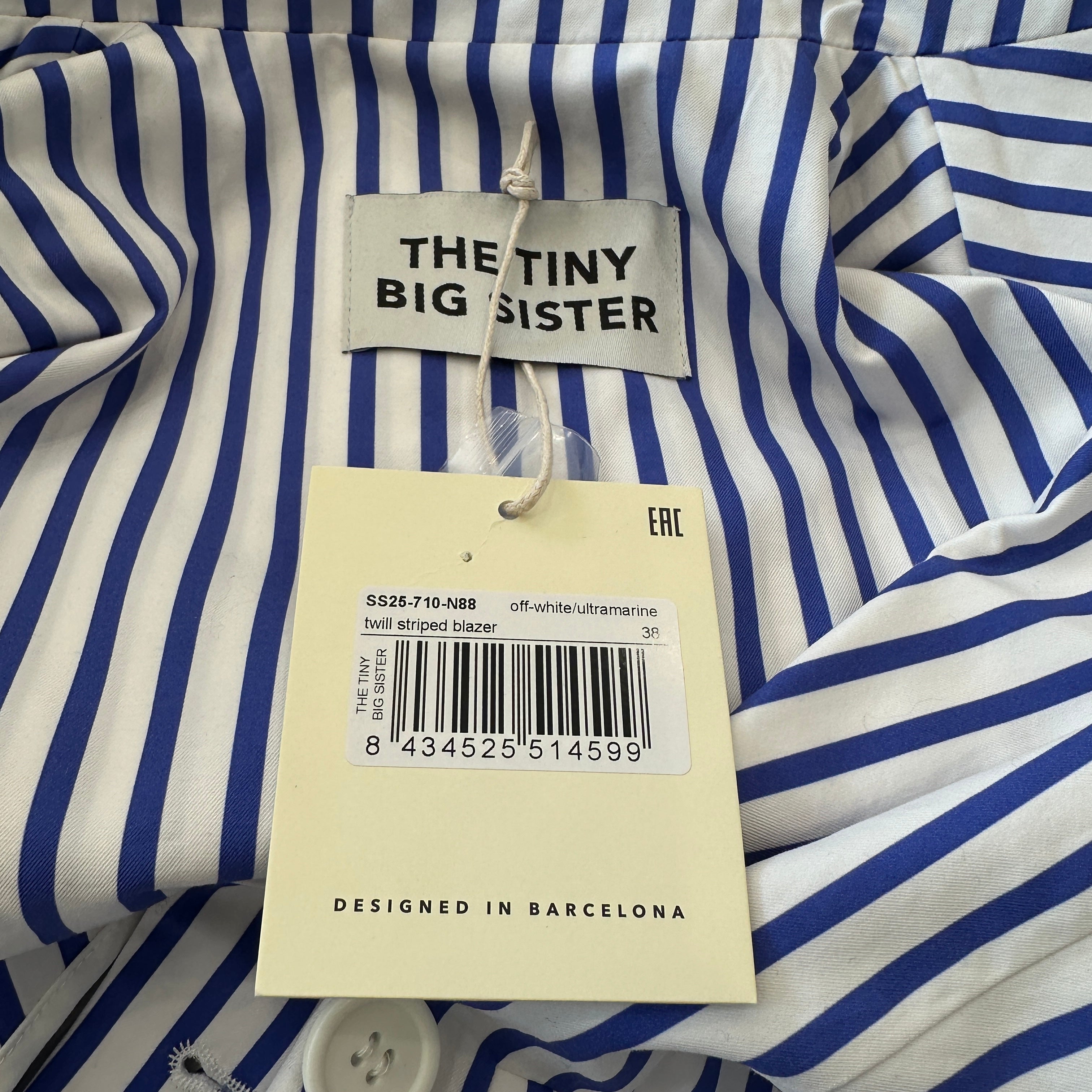 The Tiny Big Sister Twill Striped Blazer RRP £228 | Authentic Preloved