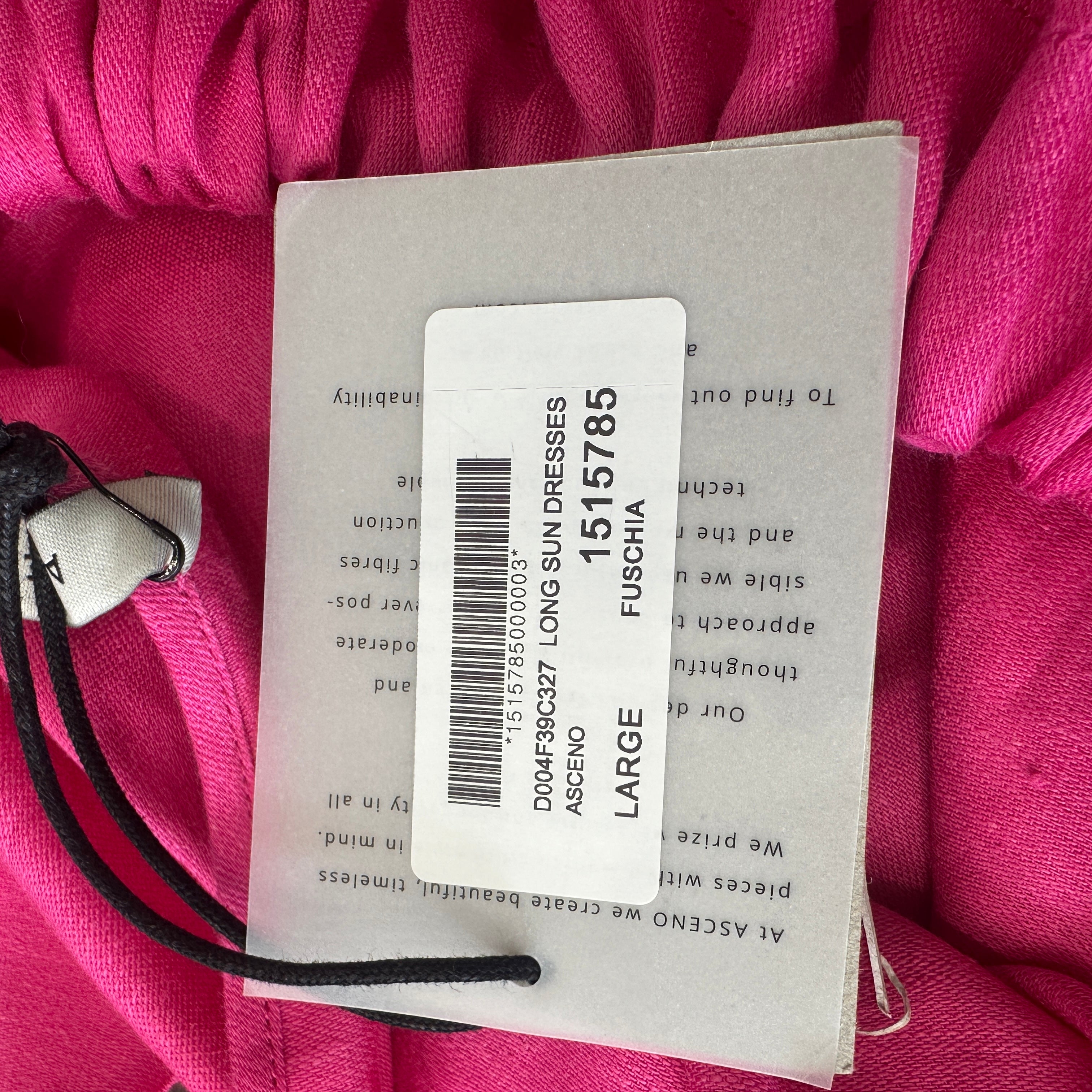 NEW Asceno Fuschia Halter Neck Maxi Dress (RRP £360) | Authentic Preloved