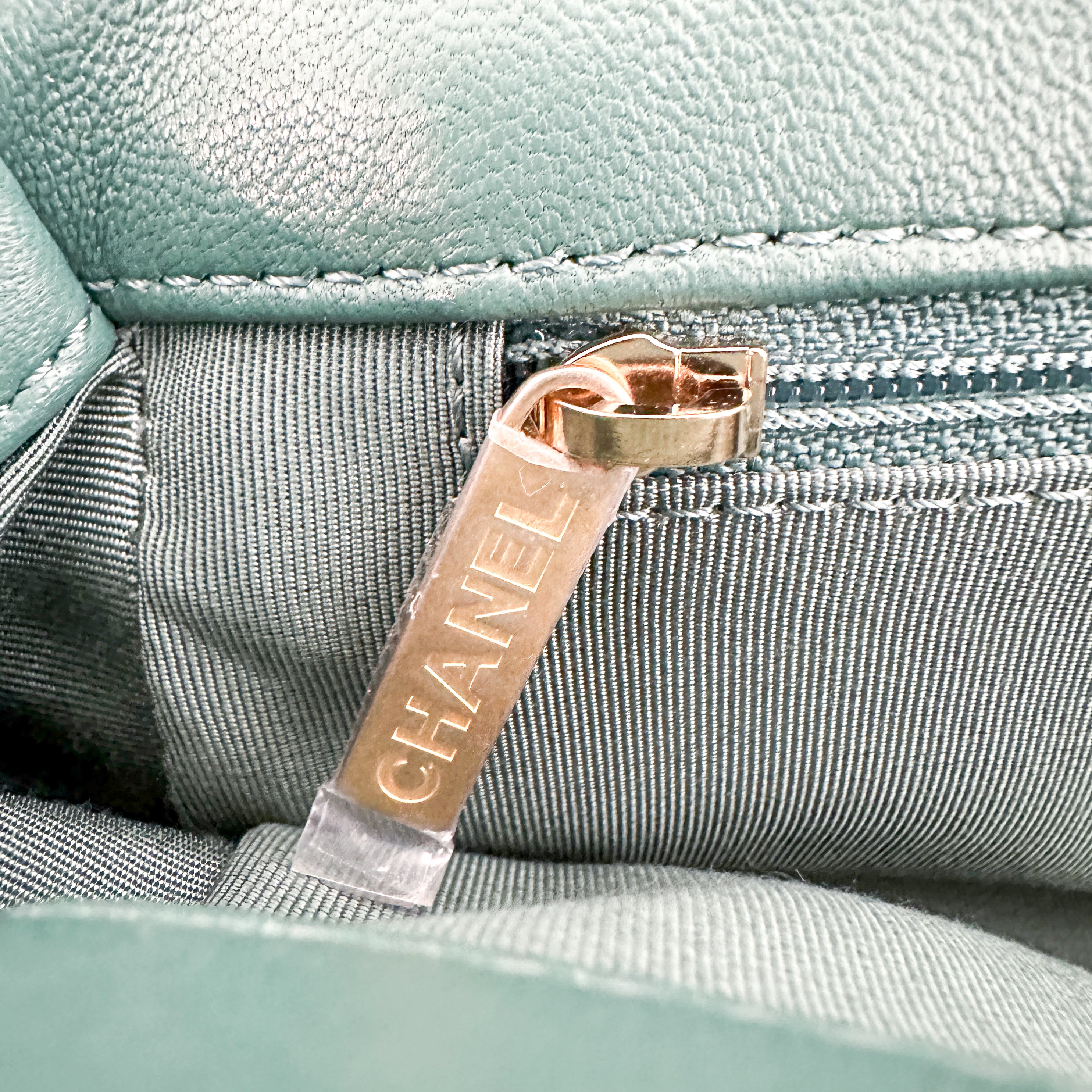 Chanel 19 Small Flap Bag in Turquoise Calfskin (RRP £5500) | Authentic Preloved