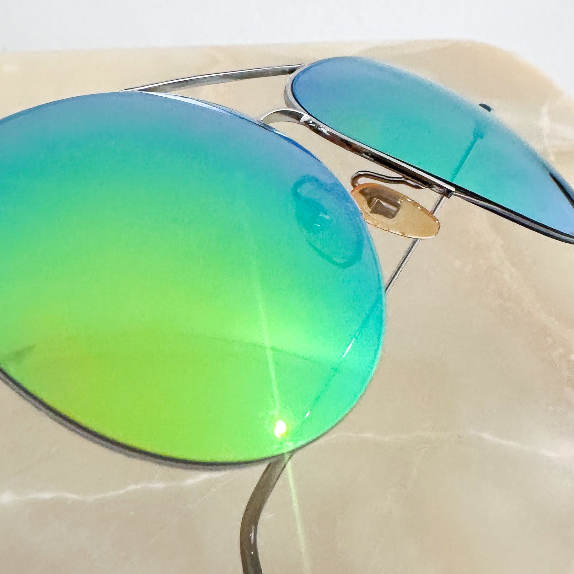 Victoria Beckham Green Aviator Mirrored Sunglasses (RRP £295) | Authentic Preloved FINAL SALE - Reloved Again