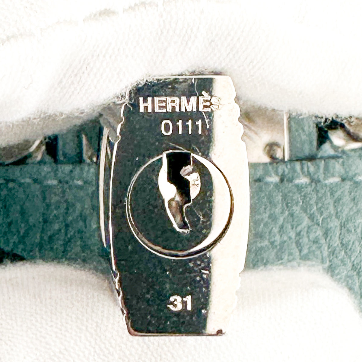 Hermès Taurillon Clemence Victoria II 43 in Palladium Blue | Authentic Preloved