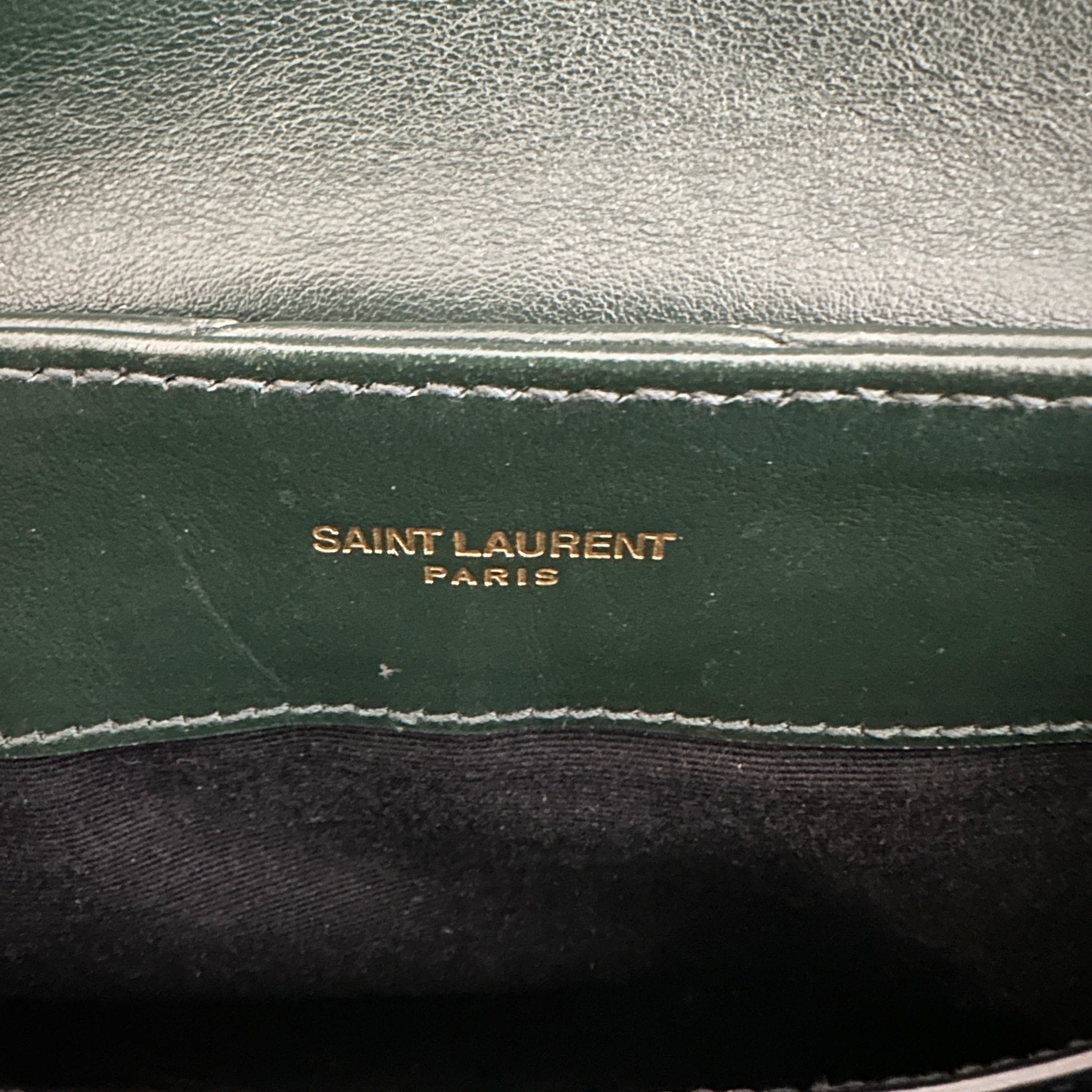 Saint Laurent Small Loulou Chain Bag in Forest Green Matelassé Leather (RRP £2090) | Authentic Preloved - Reloved Again