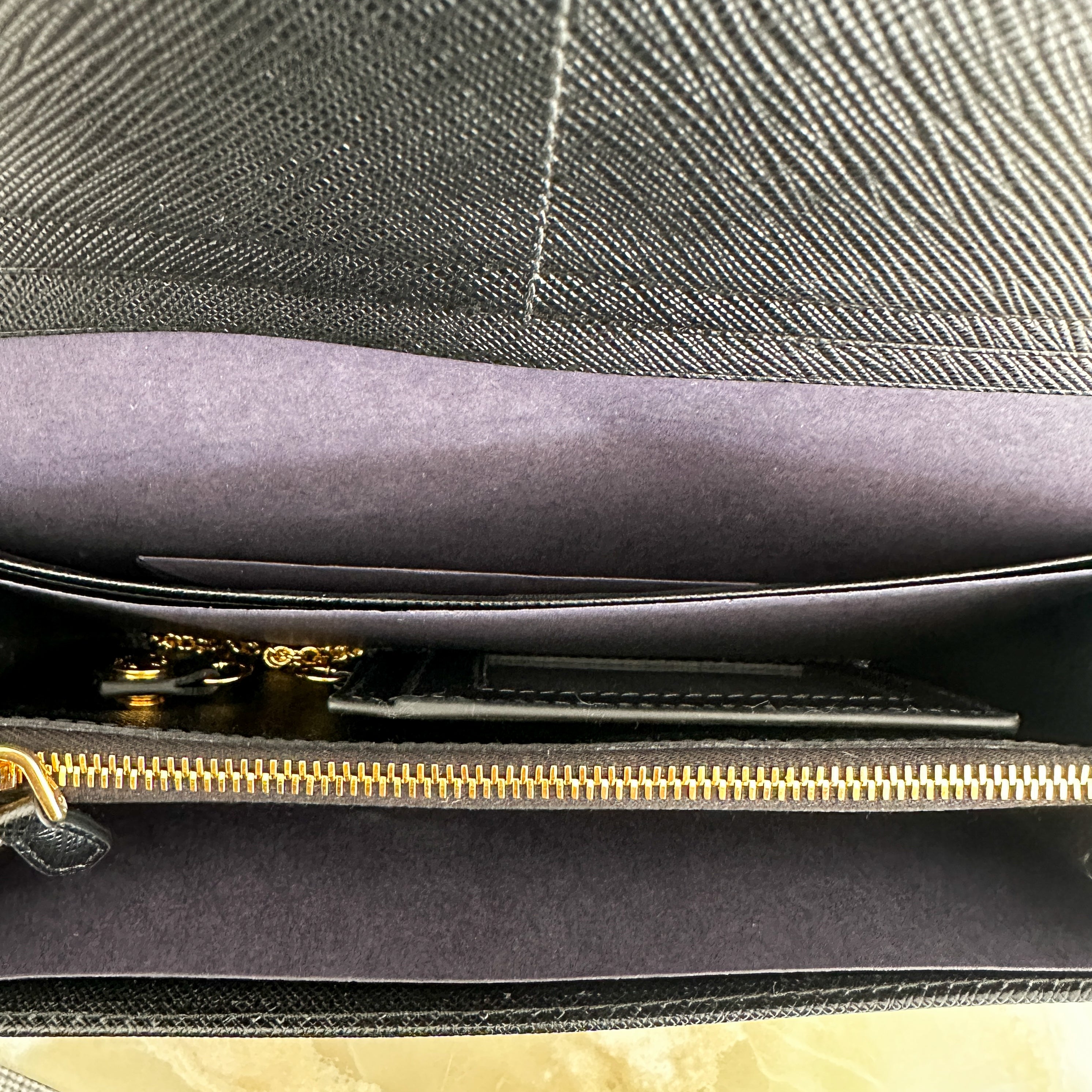 Prada Black Saffiano Leather Clutch Wallet (RRP £740) | Authentic Preloved