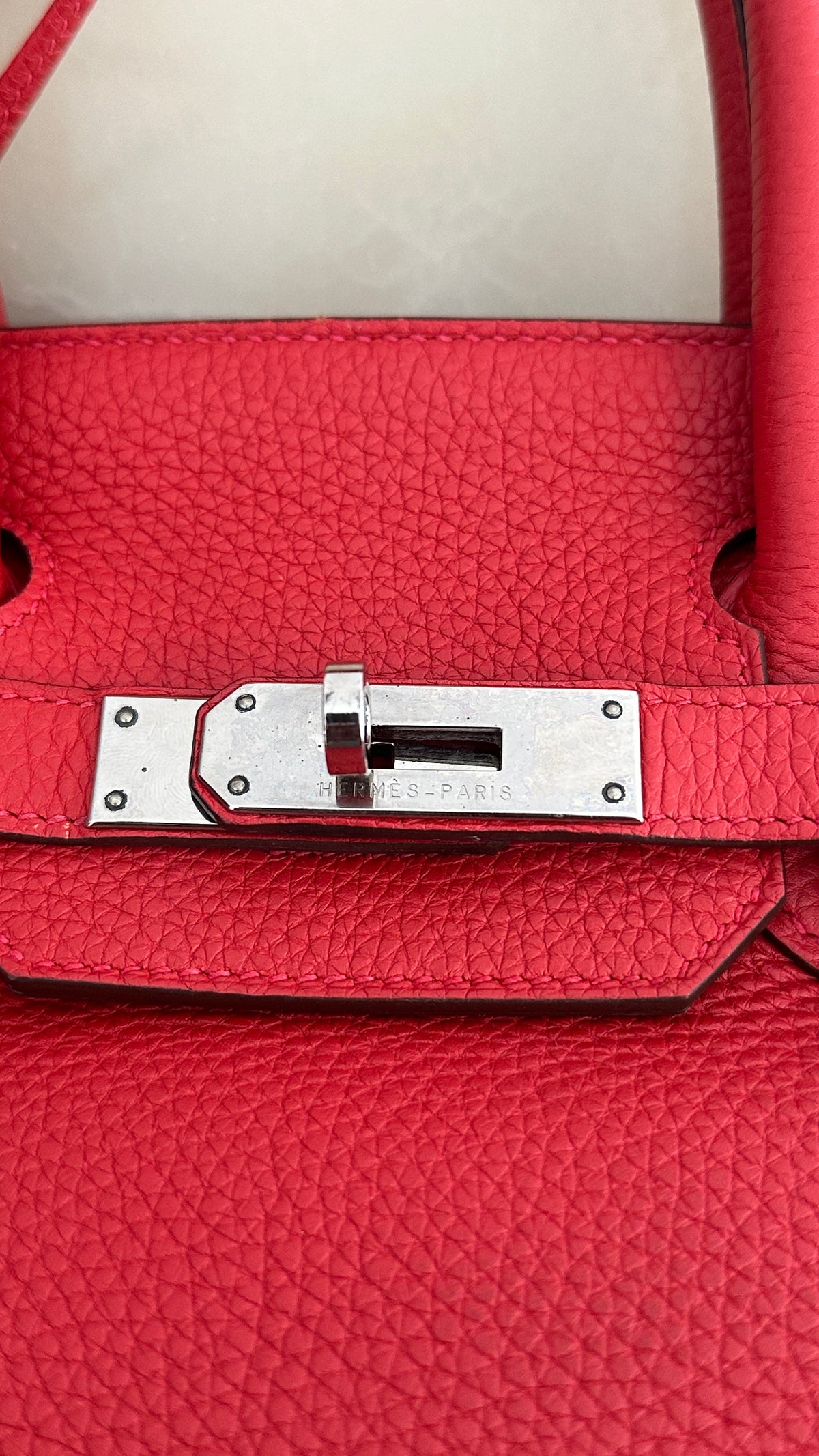 Hermes Birkin 30 Togo Palladium Hardware Rouge Casaque | Authentic Preloved