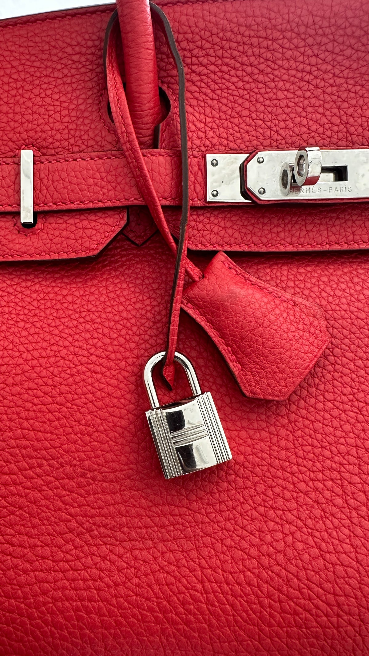 Hermes Birkin 30 Togo Palladium Hardware Rouge Casaque | Authentic Preloved