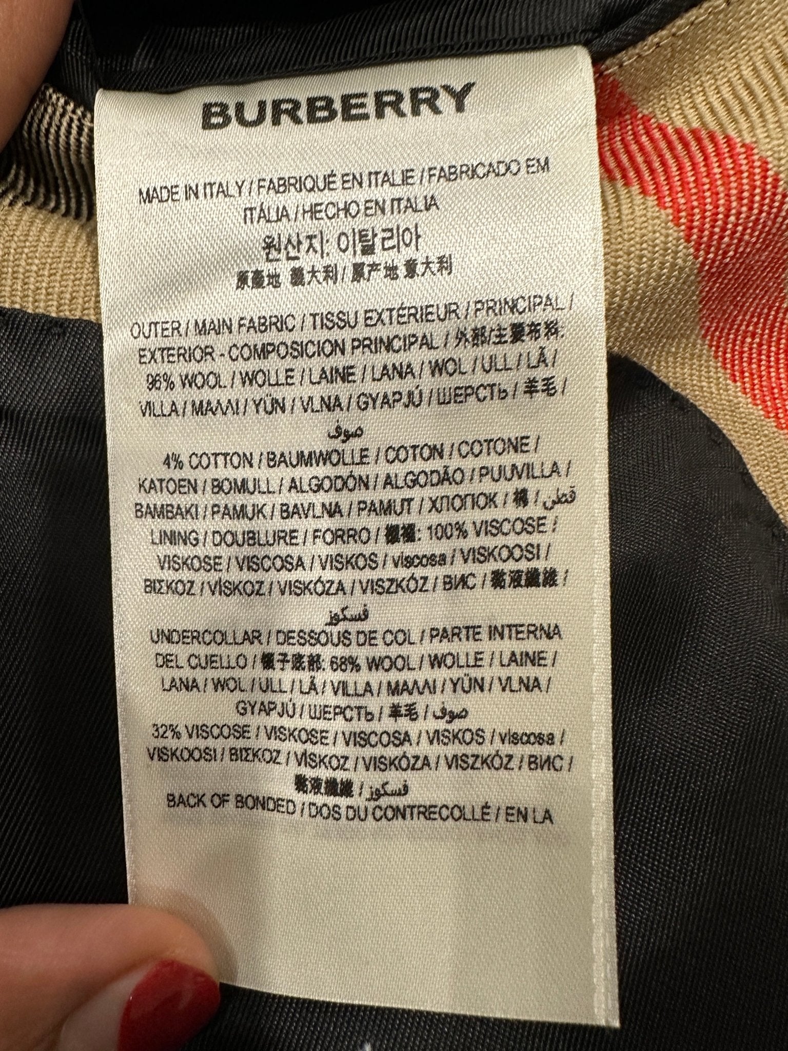 Burberry Beige Novacheck Wool Tailored Jacket RRP £1500 | Authentic Preloved - Reloved Again