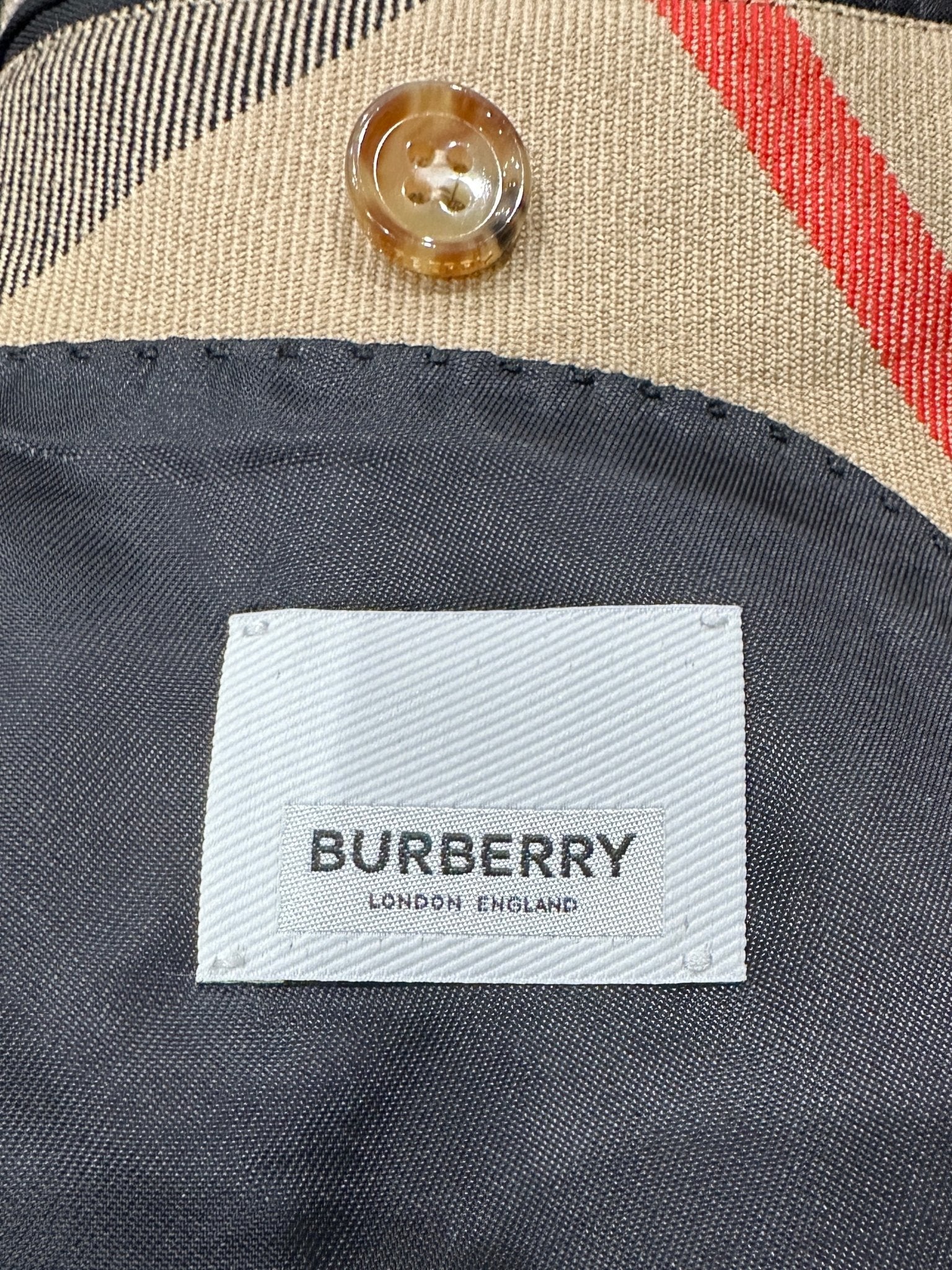 Burberry Beige Novacheck Wool Tailored Jacket RRP £1500 | Authentic Preloved - Reloved Again